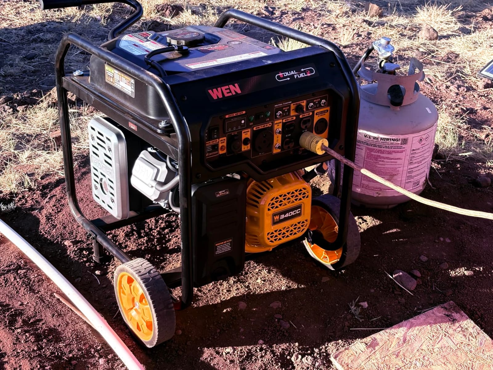 WEN 8000-Watt 120V/240V Dual Fuel Portable Generator, Electric Start, 340cc, Transfer-Switch and RV-Ready with CO Watchdog (DF8000X) customer photo 1