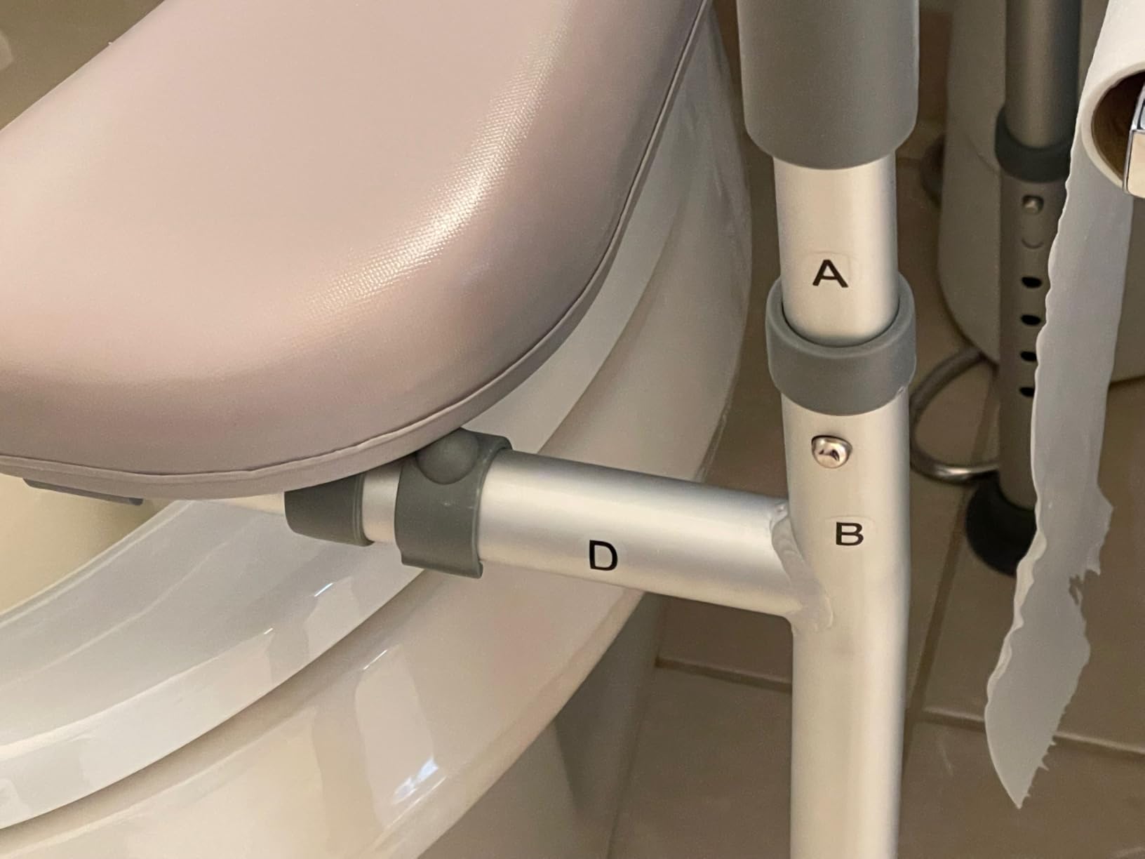 HOMLAND Toilet Seat Riser for Seniors with Adjustable Height & Width, 400lb customer photo 1
