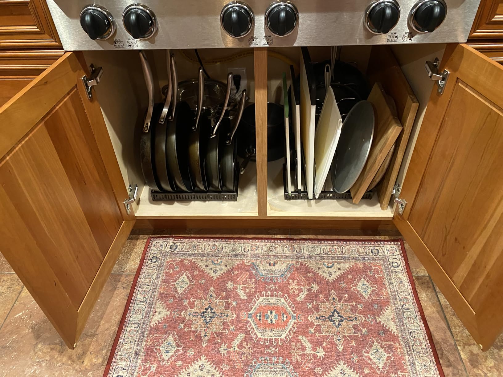 ORDORA Pots and Pans Organizer under Cabinet, 11.8-22.8