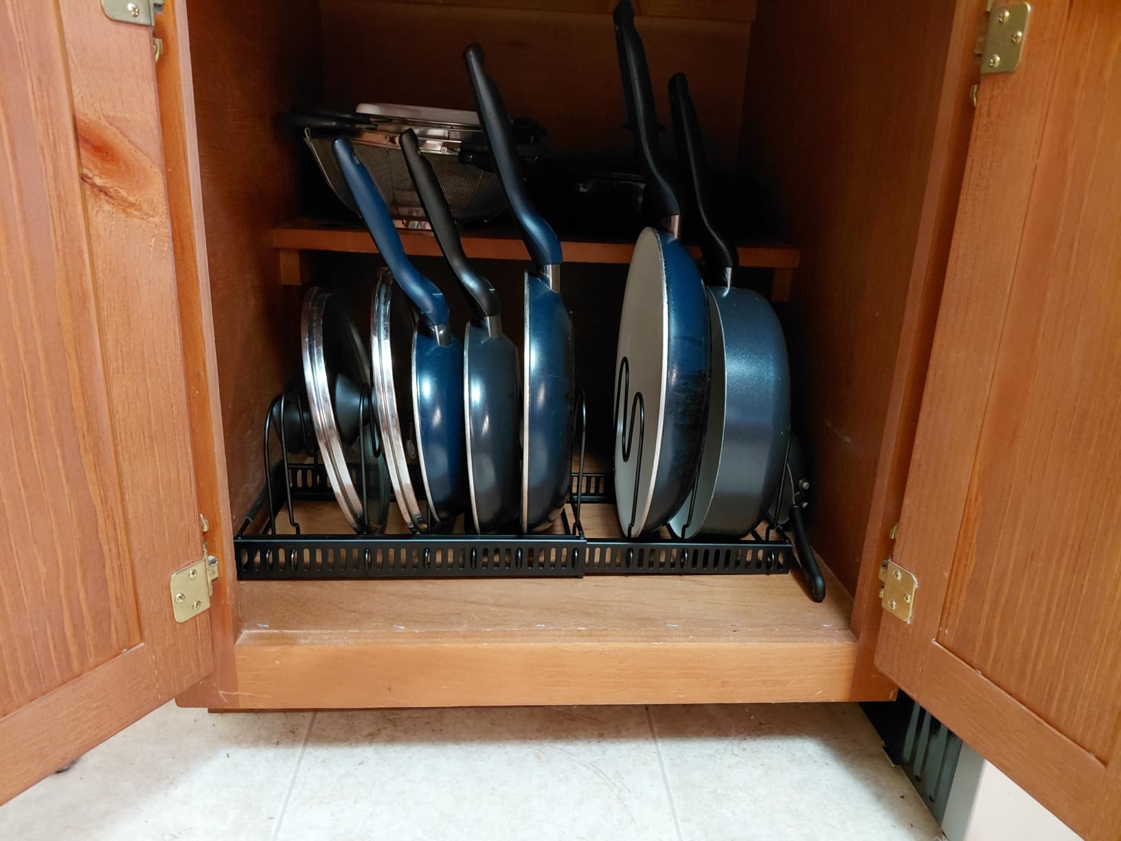 ORDORA Pots and Pans Organizer under Cabinet, 11.8-22.8