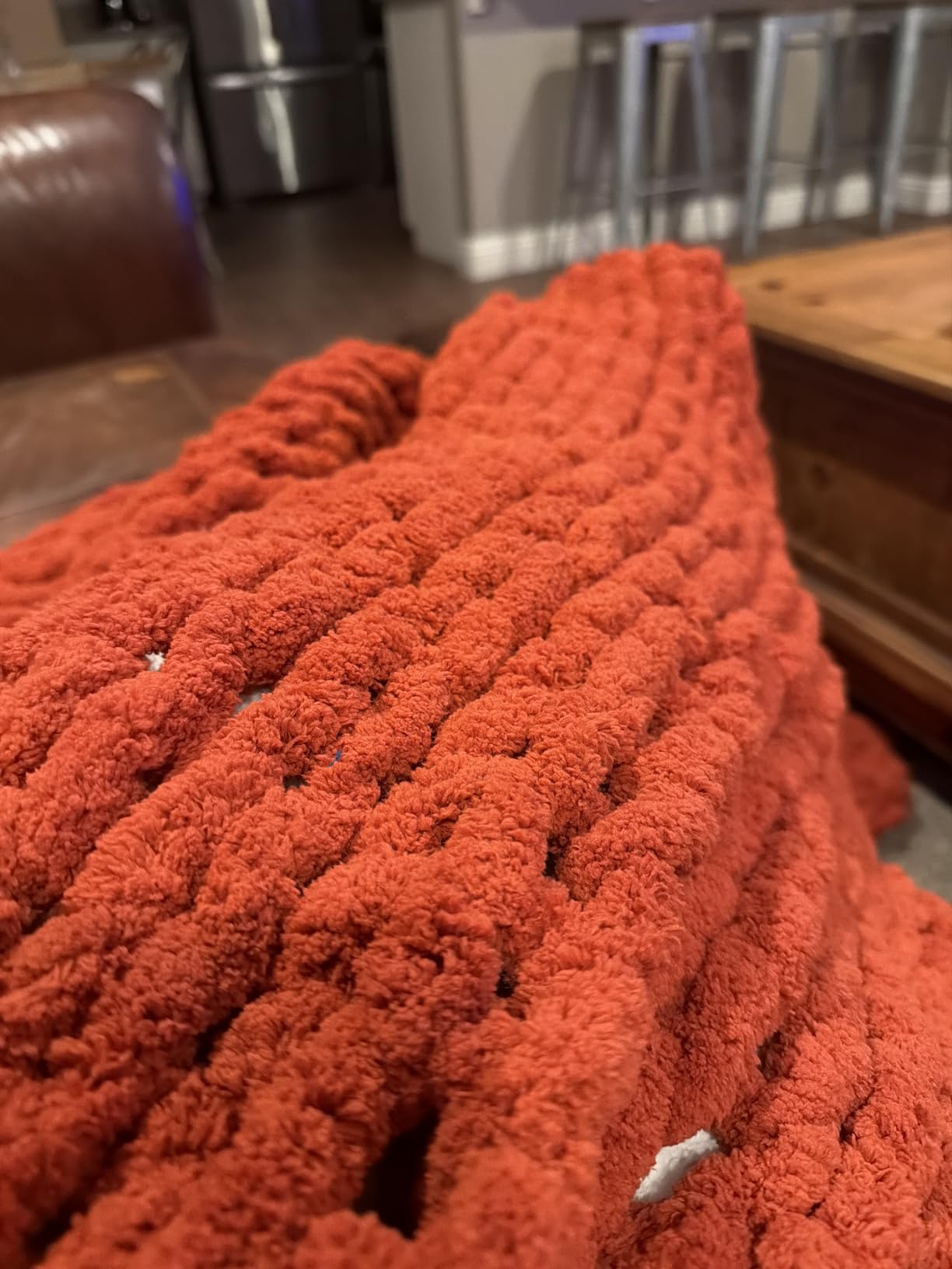 Negwoo Chunky Knit Throw Blanket, Knitted Throw Chenille Yarn, 50