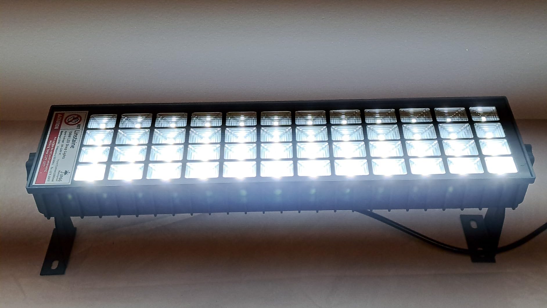 2 Pack LED Shop Lights, 100W 14000LM 6000K Plug in Garage Light Waterproof | 6FT Power Cord, IP66, Work Bench Lighting for Garage, Workshop, Warehouse, Outdoor, Yard, Garden customer photo 2