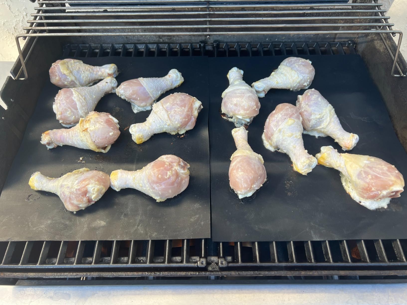 Copper Grill Mats for Outdoor Grill Set of 6, Heavy Duty Non-Stick BBQ Grill Mats, Reusable & Easy to Clean for Gas, Charcoal & Electric Grills - 15.75 x 13 Inch customer photo 1