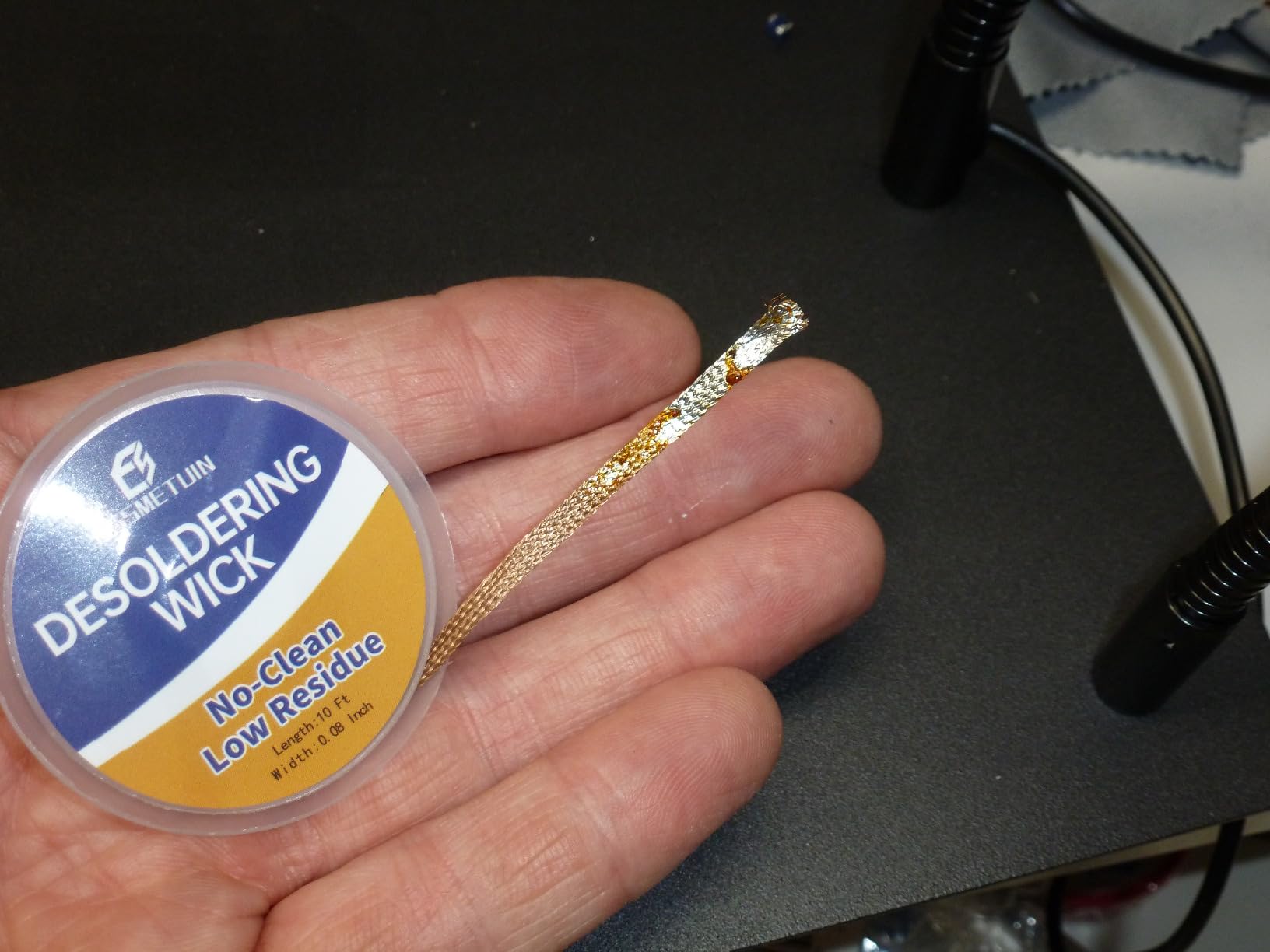 Desoldering Wick and Soldering Flux Paste for Electronics Repair, No Clean Flux(10CC), Solder Removal Kit customer photo 2