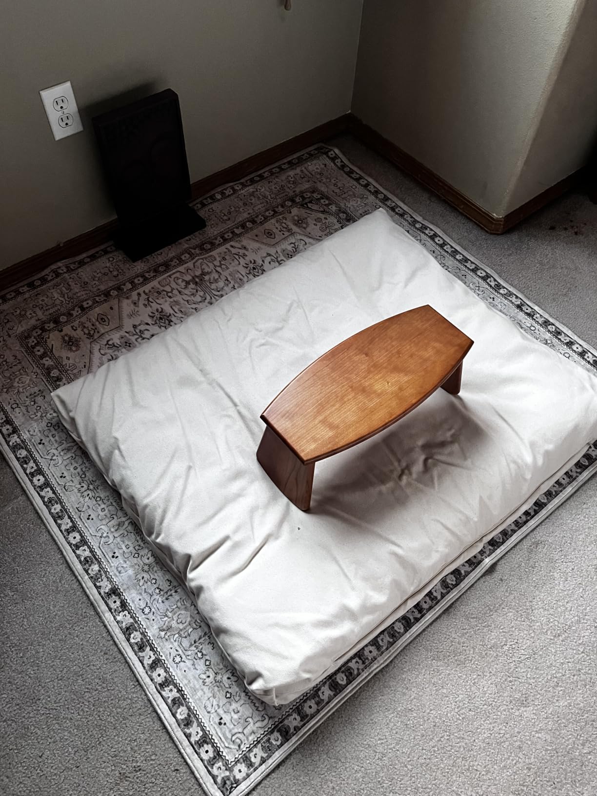 Living Room Area Rugs 10x14: Extra Large Carpet Soft Distressed Oriental | Medallion Area Rug With Non-Slip Backing for Living Room Bedroom - Thin Low Pile Stain Resistant Indoor Rug for - 10x14 Ivory customer photo 1