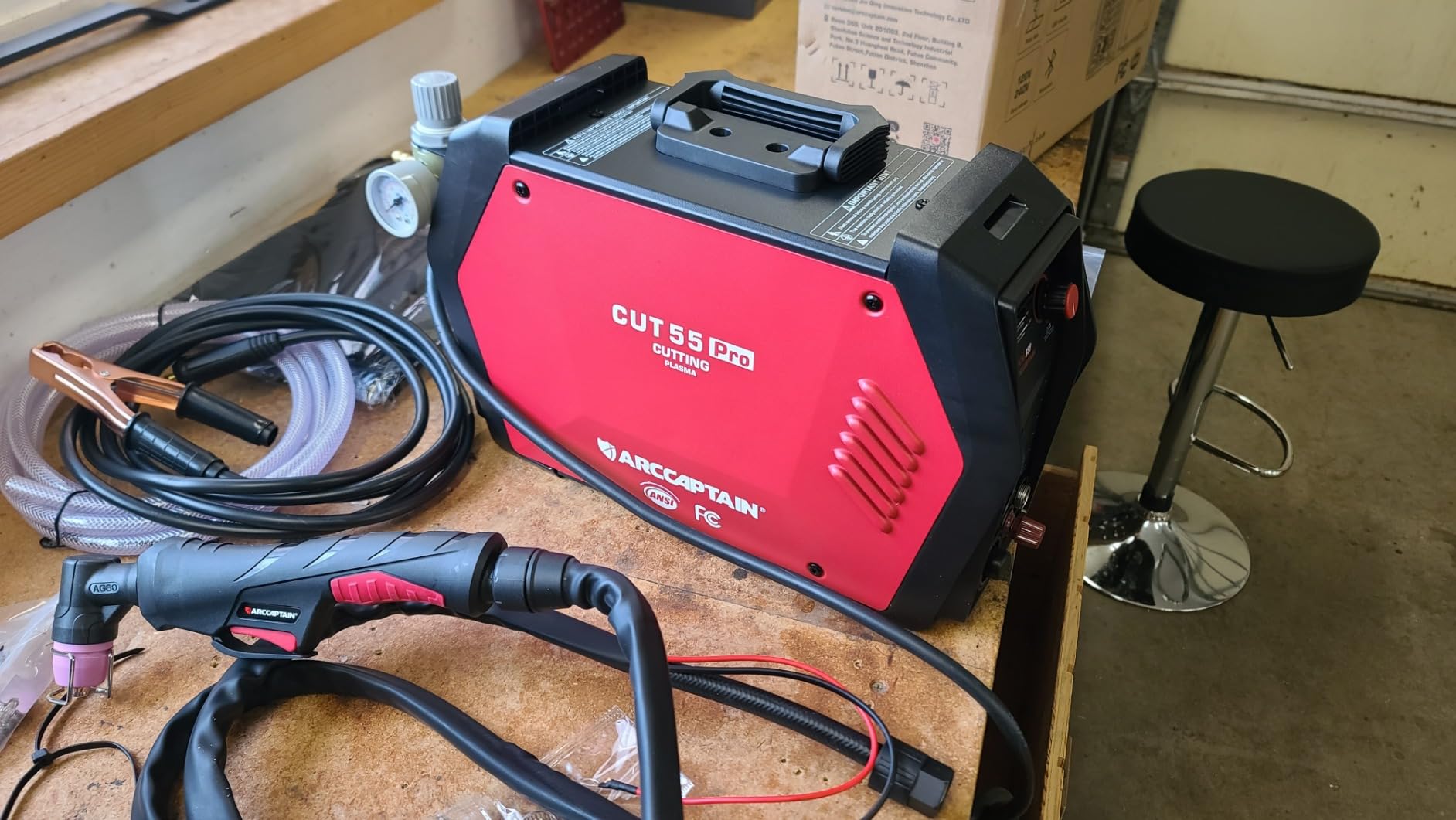 ARCCAPTAIN iControl CUT55 Pro Plasma Cutter Machine, 55Amp, 120V/240V | APP Control, 1/2