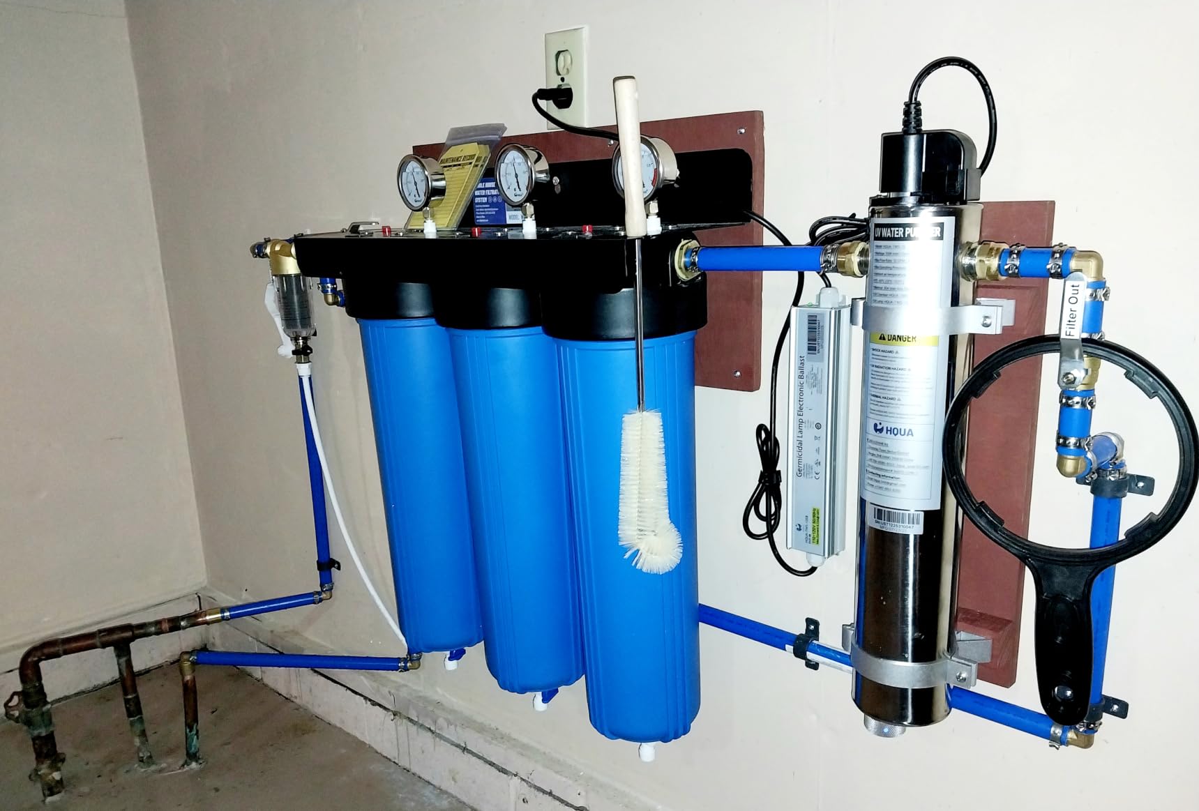 WF3-01 3-Stage Whole House Water Filtration System, Reduces Heavy Metals (Lead, Mercury, Arsenic, Cadmium, Chromium), Chlorine, Sediment, Odor, and VOC's customer photo 1