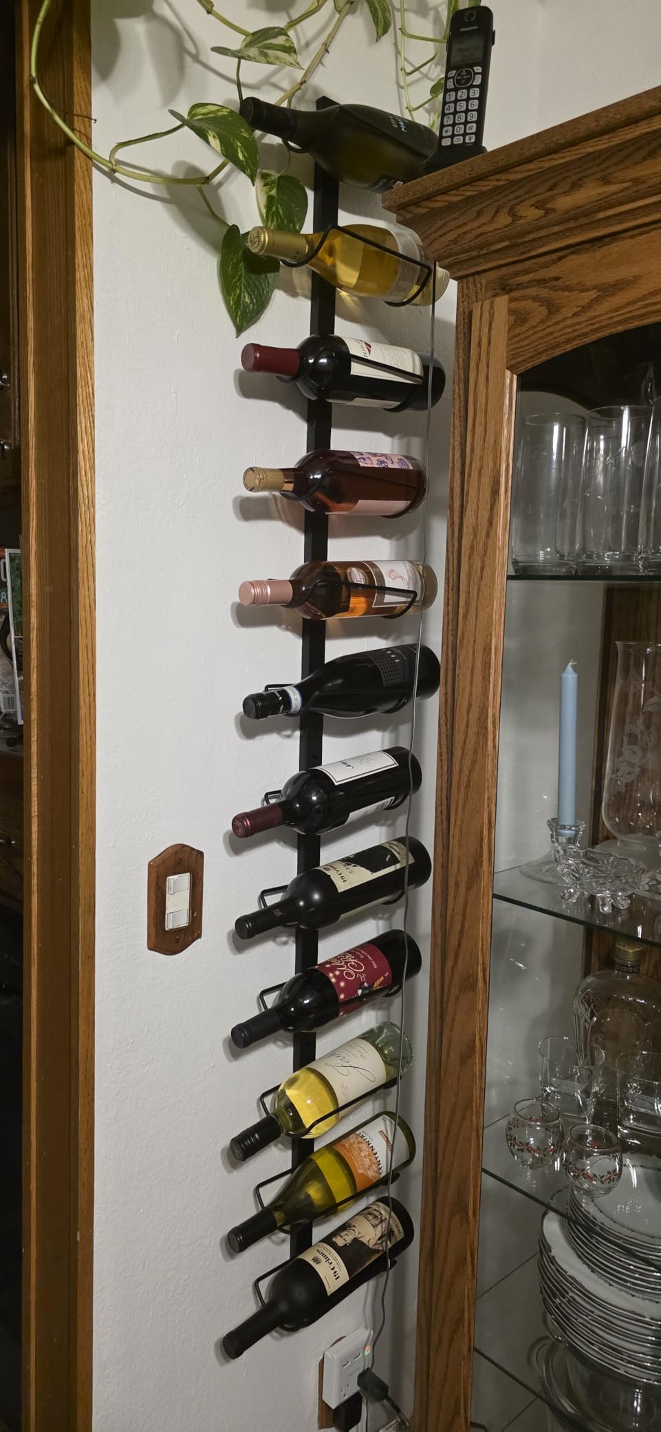 2 Pack 12 Bottle Wall Wine Rack for 24 Wine Bottles, DIY Detachable Wall Mount Wine Rack, Wine Storage Organizer Display Holder Used As One or Four, for Dining Room, Wine Cellar, wine lover gift customer photo 1