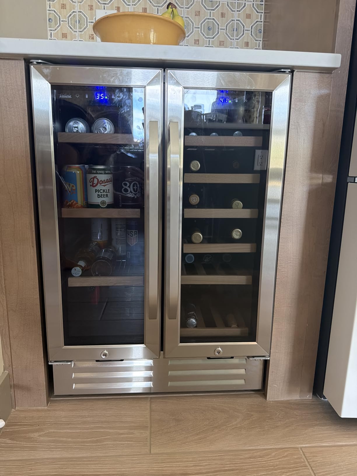 24 Inch 2 IN 1 Dual Zone Drawer Wine and Beverage Refrigerator - Beverage Fridge Wine Cooler, Built-in or Freestanding Powerful Compressor, Holds 108 Bottles and 150 Cans customer photo 2