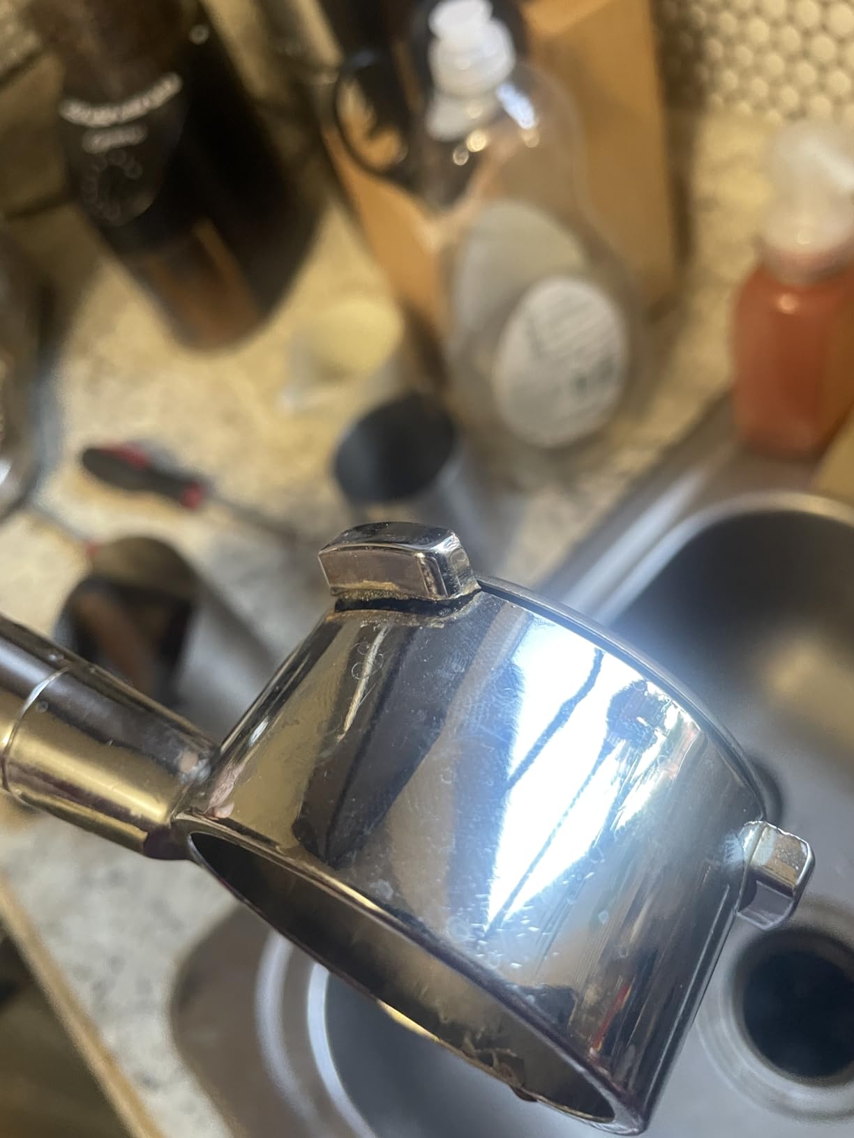 54 mm Bottomless Portafilter Compatible with Breville Barista BES870XL | 3 Ears Espresso Portafilter with Puck Screen, Stainless Steel Portafilter and Rosewood Handle customer photo 1