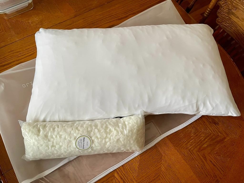 Sijo FlexCool Shredded Memory Foam Pillow - Adjustable Loft Pillow w/Cooling Surface - Good Housekeeping 2026 Bedding Award Winner - CertiPUR-US - Medium Firm for Back, Side, Stomach Sleeper (Queen) customer photo 2