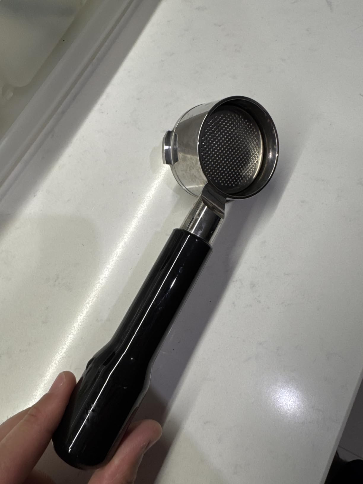 51MM Bottomless Portafilter for CASABREWS CM5418, 3700Essential and 5418Pro | 4 mm Thick 3-Ear Design, with 51mm Puck Screen and 2 Cup Filter, Full Stainless Steel Filter Holder, Wooden Handle customer photo 2