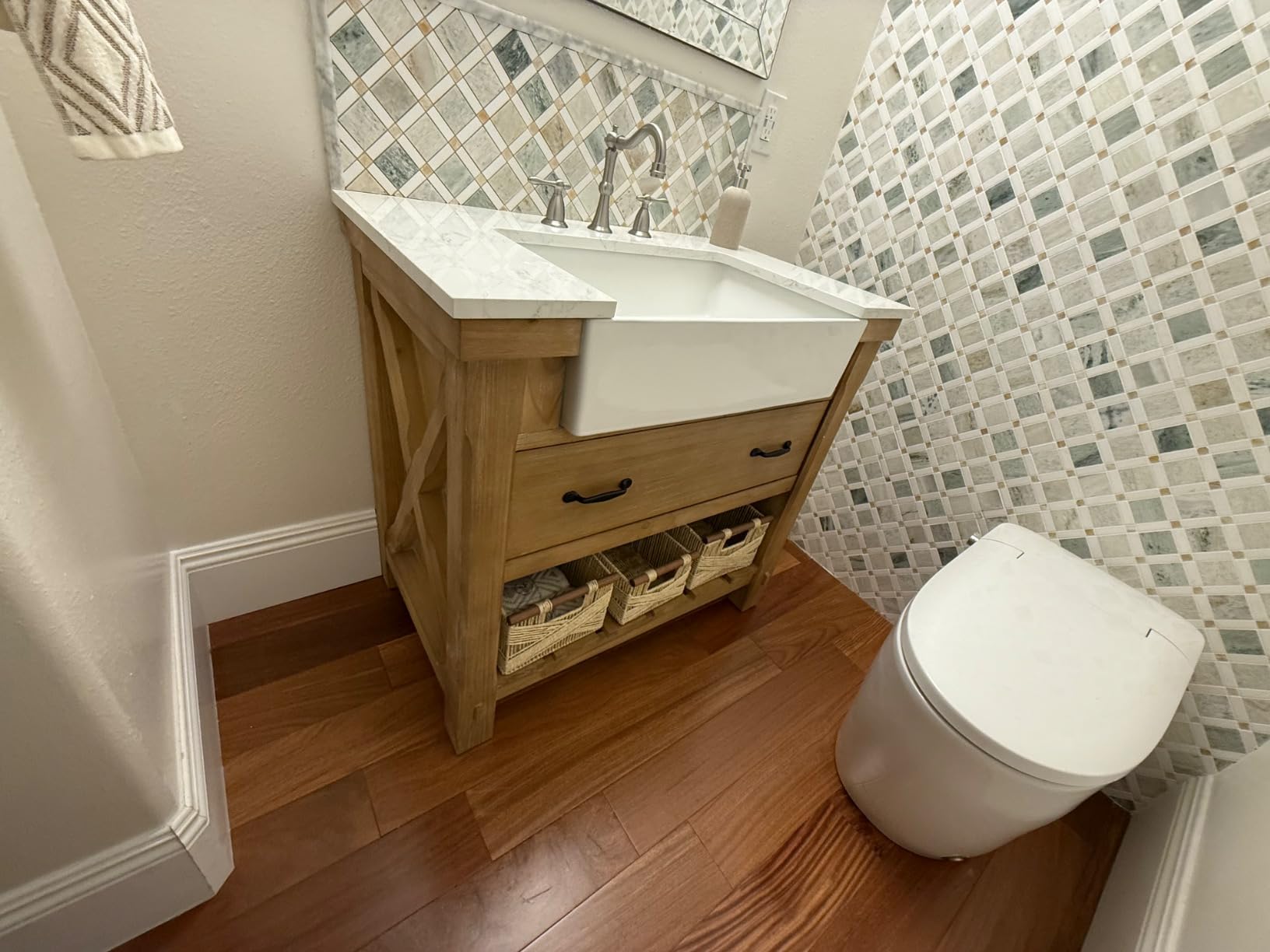 HOROW T30 Non-Electric Bidet Toilet with MAP 1000g Flush | No Outlet Needed, Powerful MAP 1000g Flush, 1.28 GPF, Dual Nozzle Bidet Wash, Tankless Toilet, ADA Chair Height customer photo 1