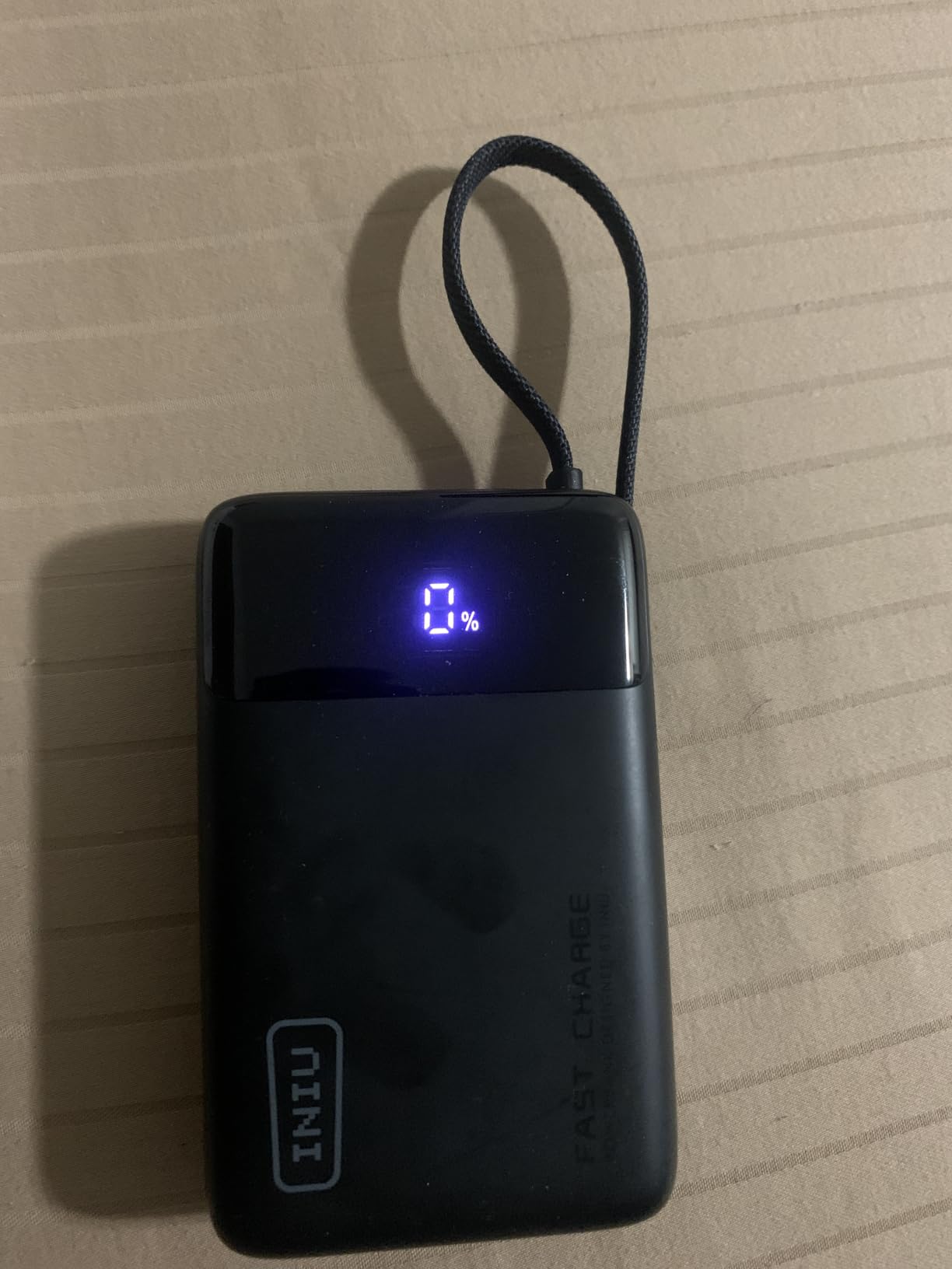 INIU Portable Charger, Smaller 45W Fast Charging Power Bank, 20000mAh Black | Flight-Safe, Built in USB-C Cable, Travel Essentials, Battery Phone Pack for iPhone 17 16 15 Pro, Samsung S26 S25, iPad etc customer photo 1