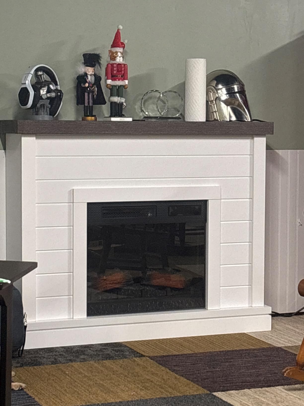 duraflame® Shiplap Wall Mantel Electric Fireplace, Barstow Acacia customer photo 1