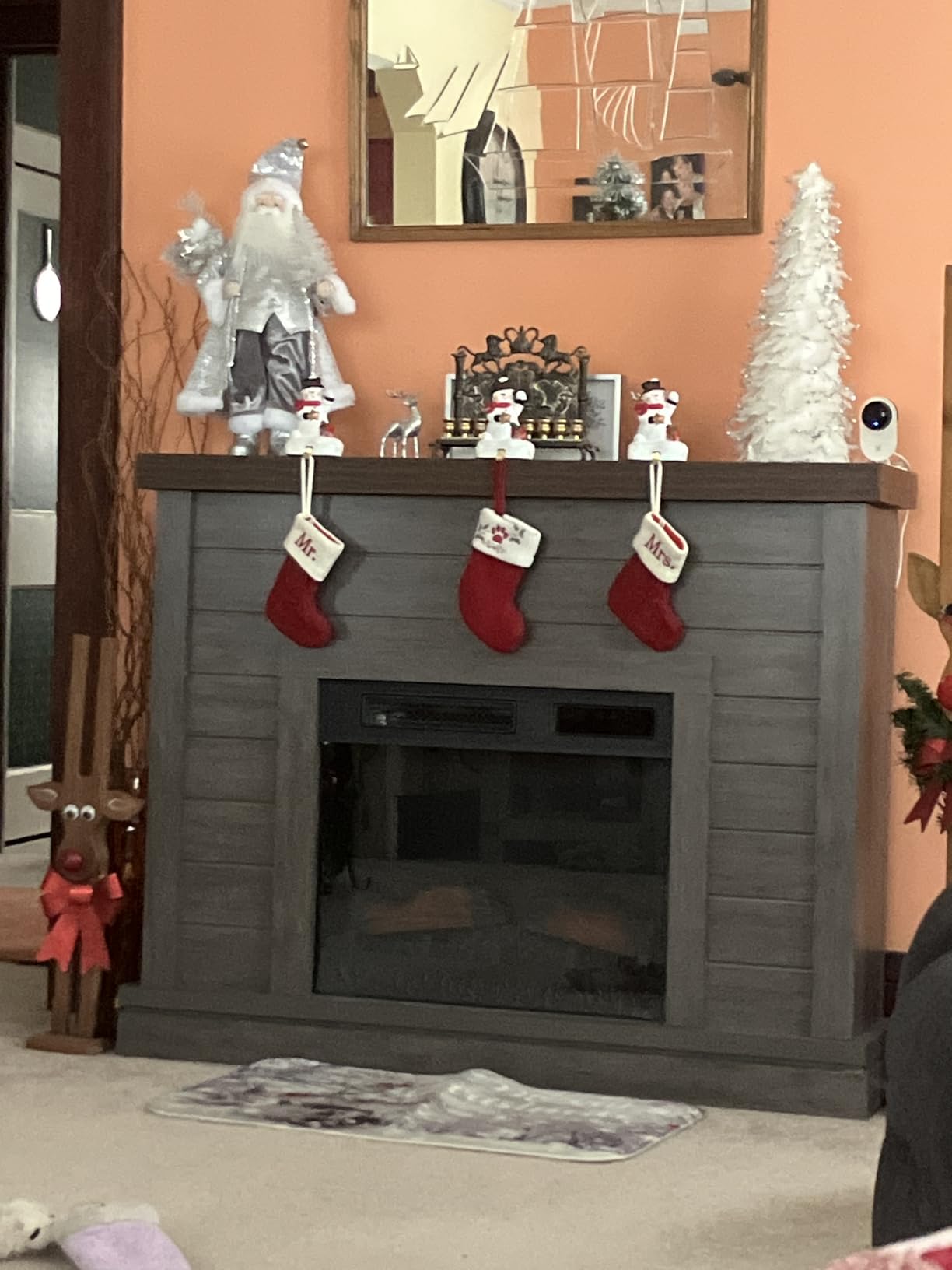 duraflame® Shiplap Wall Mantel Electric Fireplace, Barstow Acacia customer photo 2