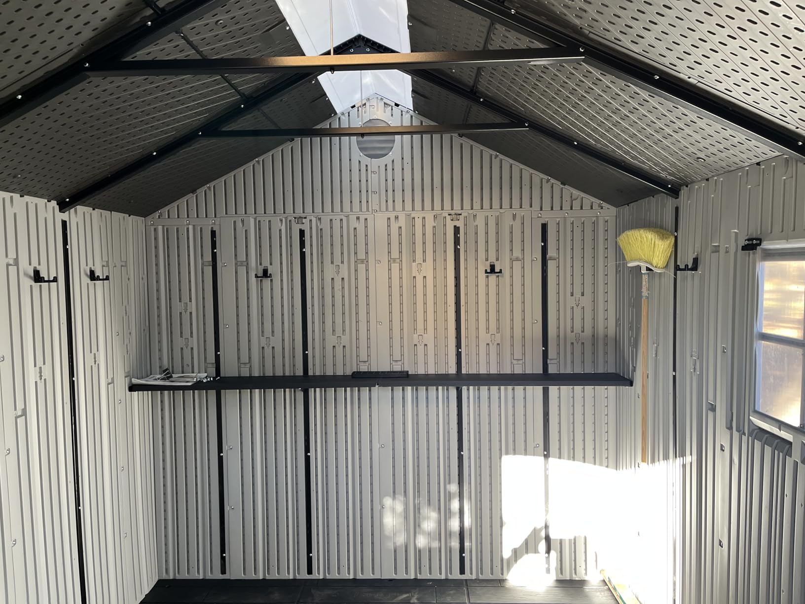Lifetime Outdoor Storage Shed, 8x10 Ft, Gray, Resin Tool Shed with Lockable Doors and Steel-Reinforced Walls customer photo 1