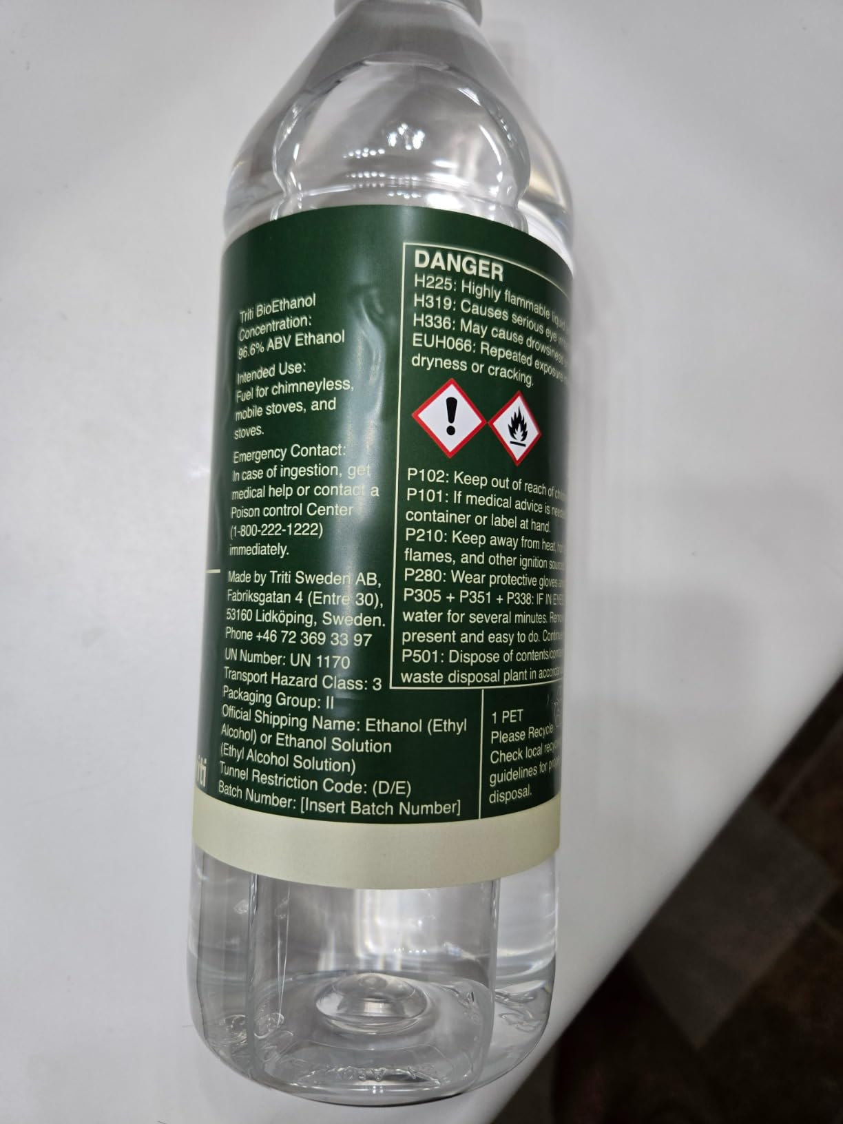 Triti Bioethanol Fireplace Fuel, Denatured Alcohol - Odorless & Smokeless - 1 Liter for Tabletop Fire Pit Fuel customer photo 2