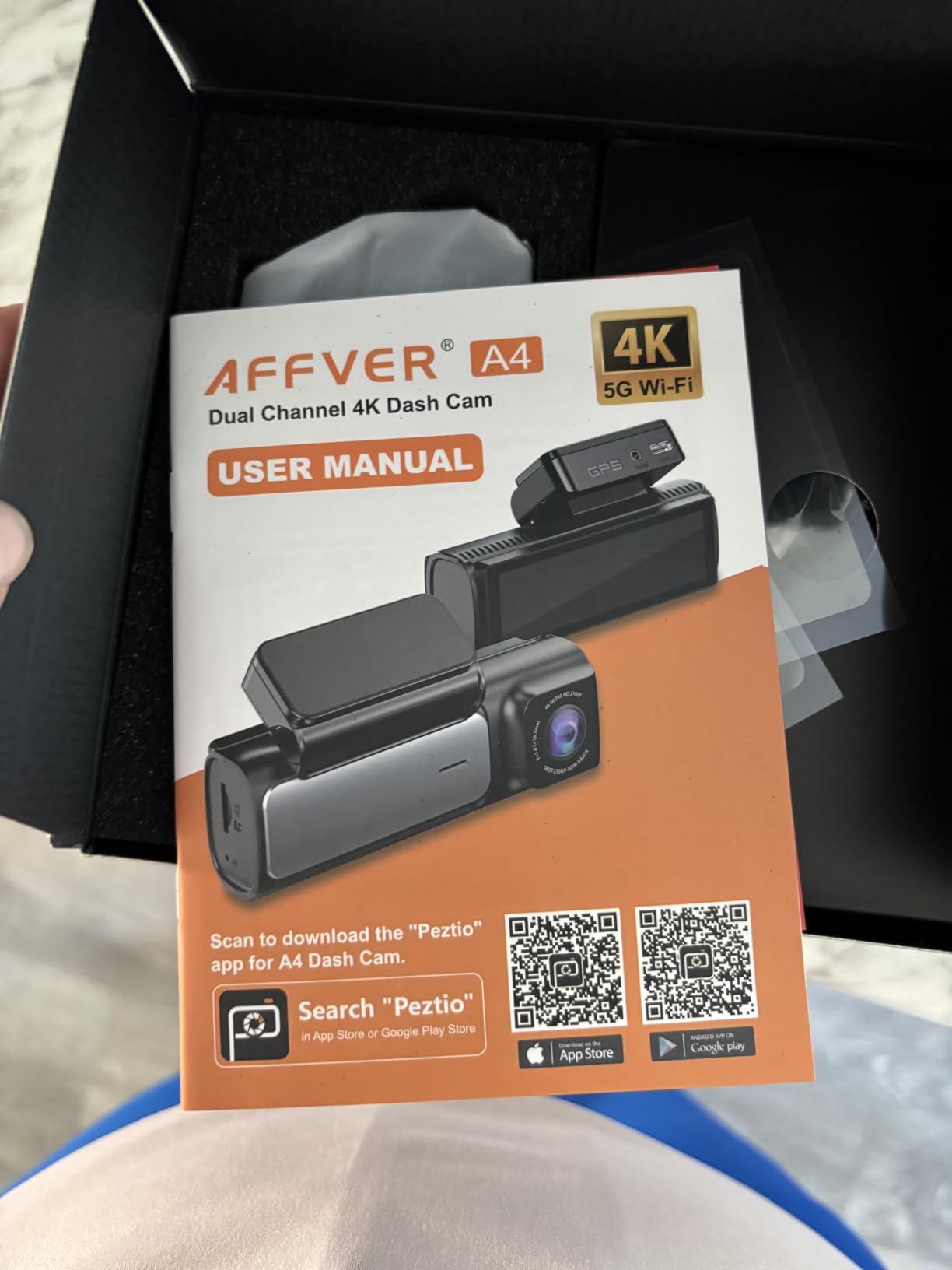 Affver 4K+2.5K Dash Cam Front and Rear, Built-in 5G WiFi 6 GPS Dual Dashcam customer photo 1