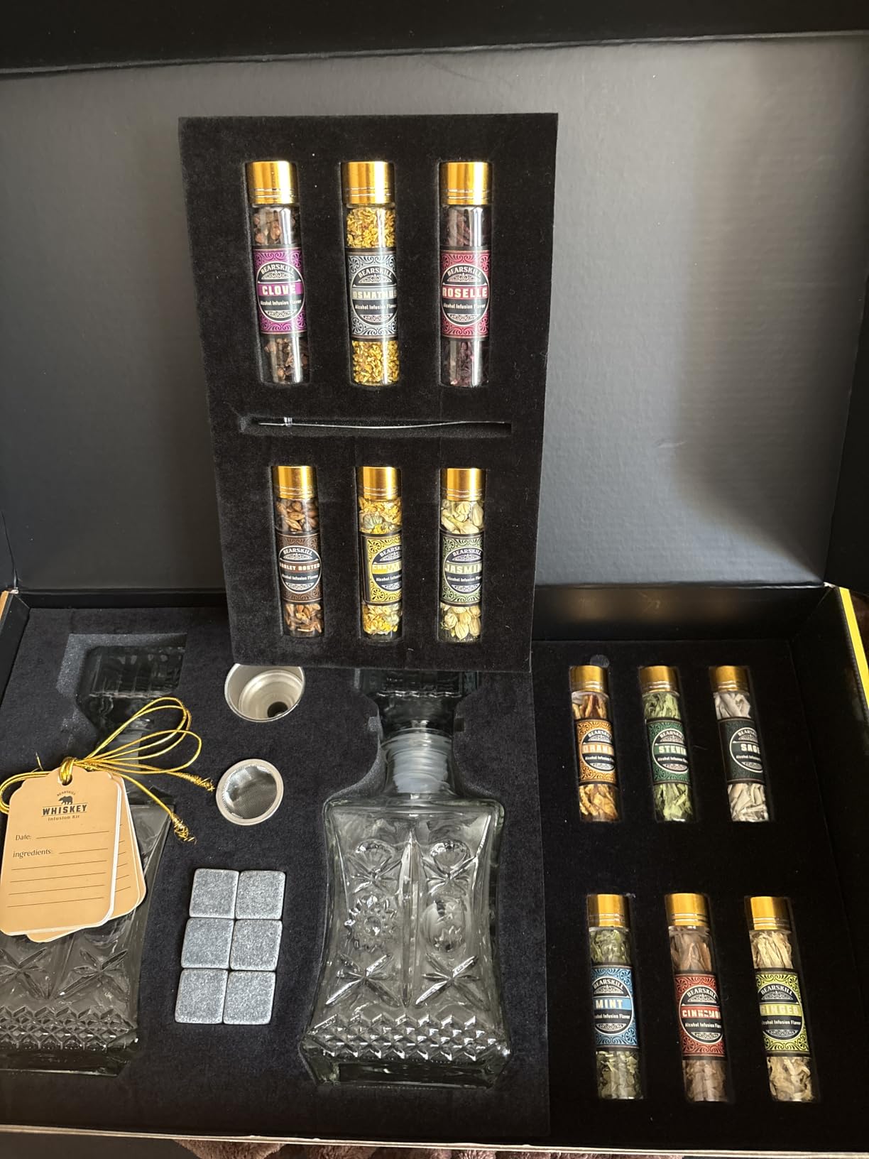 Whiskey Infusion Kit, DIY Alcohol Making Kit for Infusing Bourbon, Rye, Gin, Vodka, Tequila, Rum with Custom Botanicals, Perfect Alcohol Infusion Kits Whiskey Gifts for Men, Dad, Husband customer photo 1