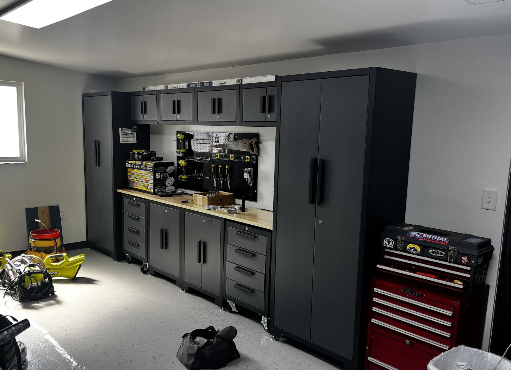 Torin 12 Piece Garage Storage Cabinet System, Workshop Cabinet Set in Black customer photo 2