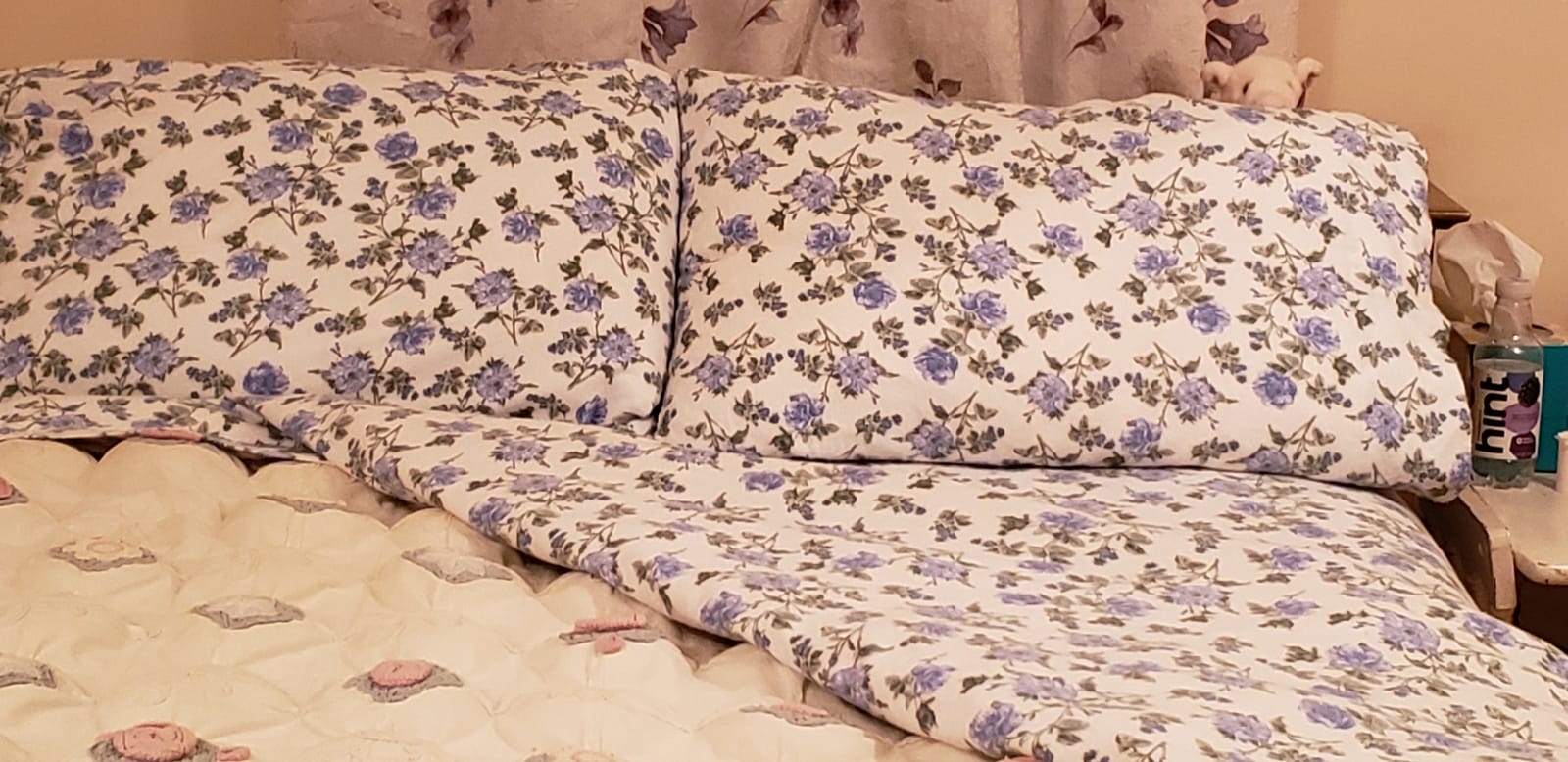 RUVANTI 100% Cotton Sateen Sheets Queen Size, Sweet Pea Fest | Hotel Luxury Softness, 300 Thread Count, Deep Pocket, 16 Fit, Cooling Bedding, 4 Pieces customer photo 1