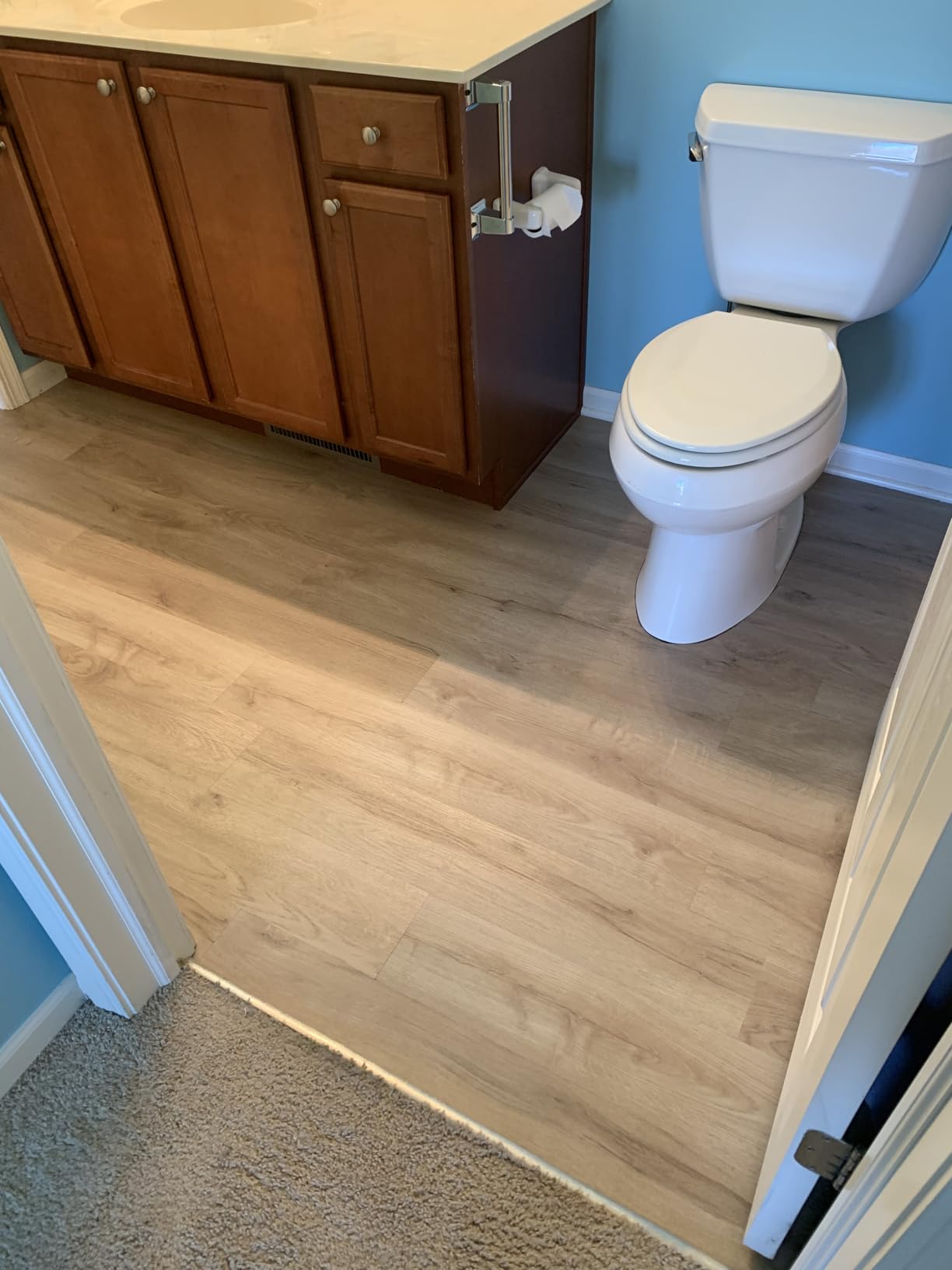 Mysflosy Vinyl Plank Flooring, Self Adhesive Wood Look, 36-Pack 54 sq.ft customer photo 2
