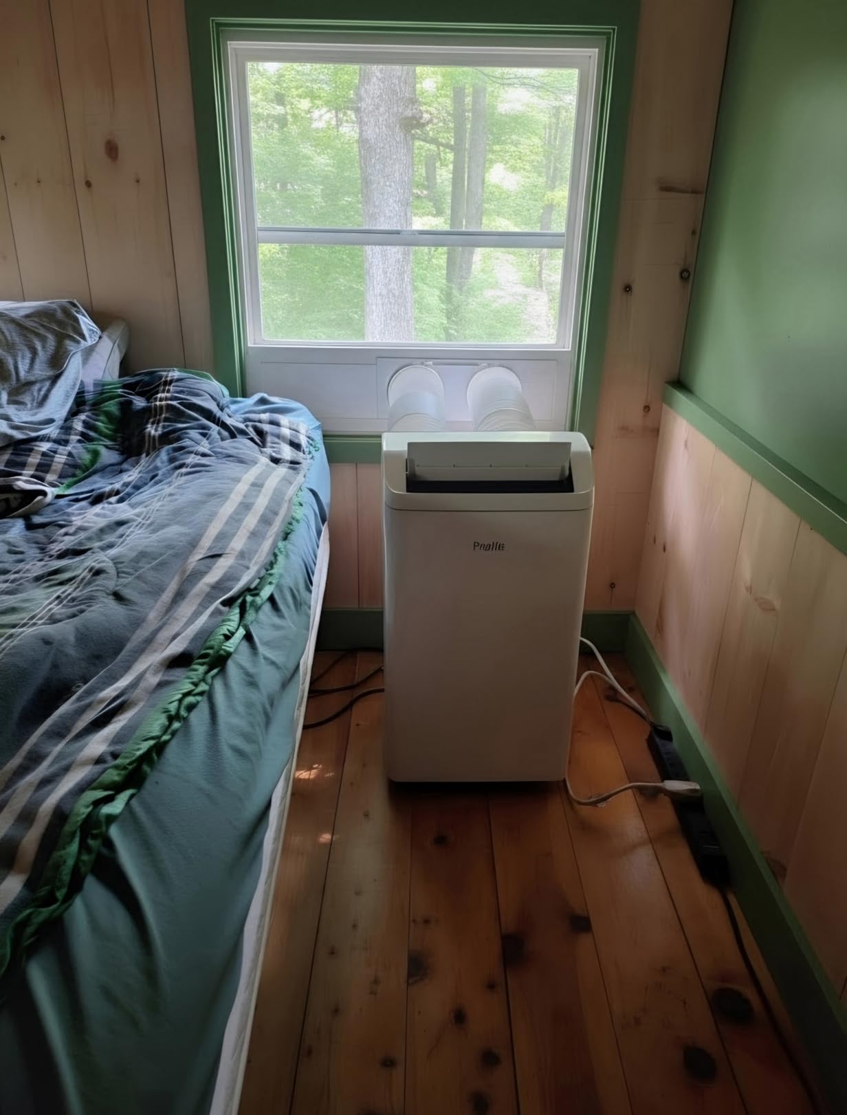 GE Profile 10,000 BTU Smart Dual-Hose Portable Air Conditioner with Inverter, 3-in-1 AC with Dehumidifier & Fan, Cools Rooms up to 450 Sq Ft, Auto Evaporation, Wi-Fi, Easy Install Kit, White customer photo 1