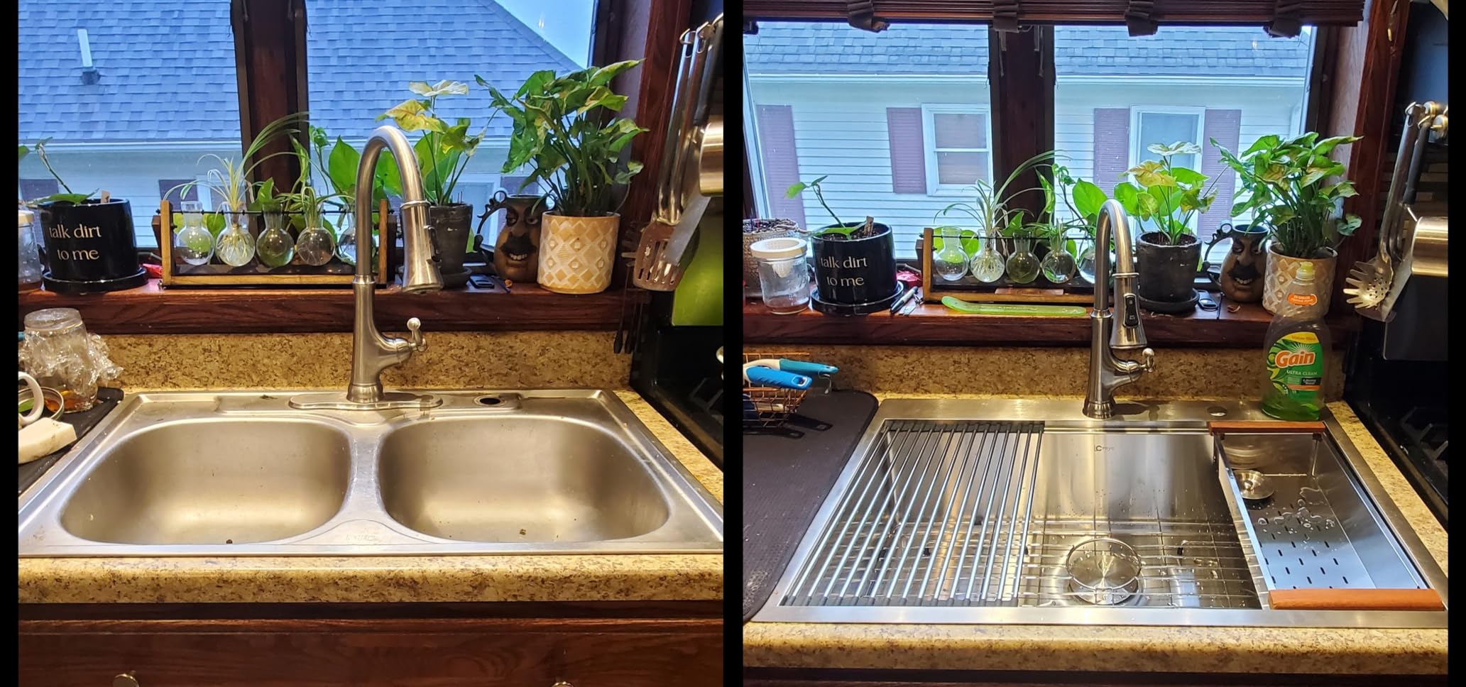21 Inch Outdoor Kitchen Sink Drop In Workstation with Faucet Dust Lid Bar Prep Sink 16 Gauge Stainless Steel Small RV Premium Single Bowl, LOF-LKD0221 customer photo 1