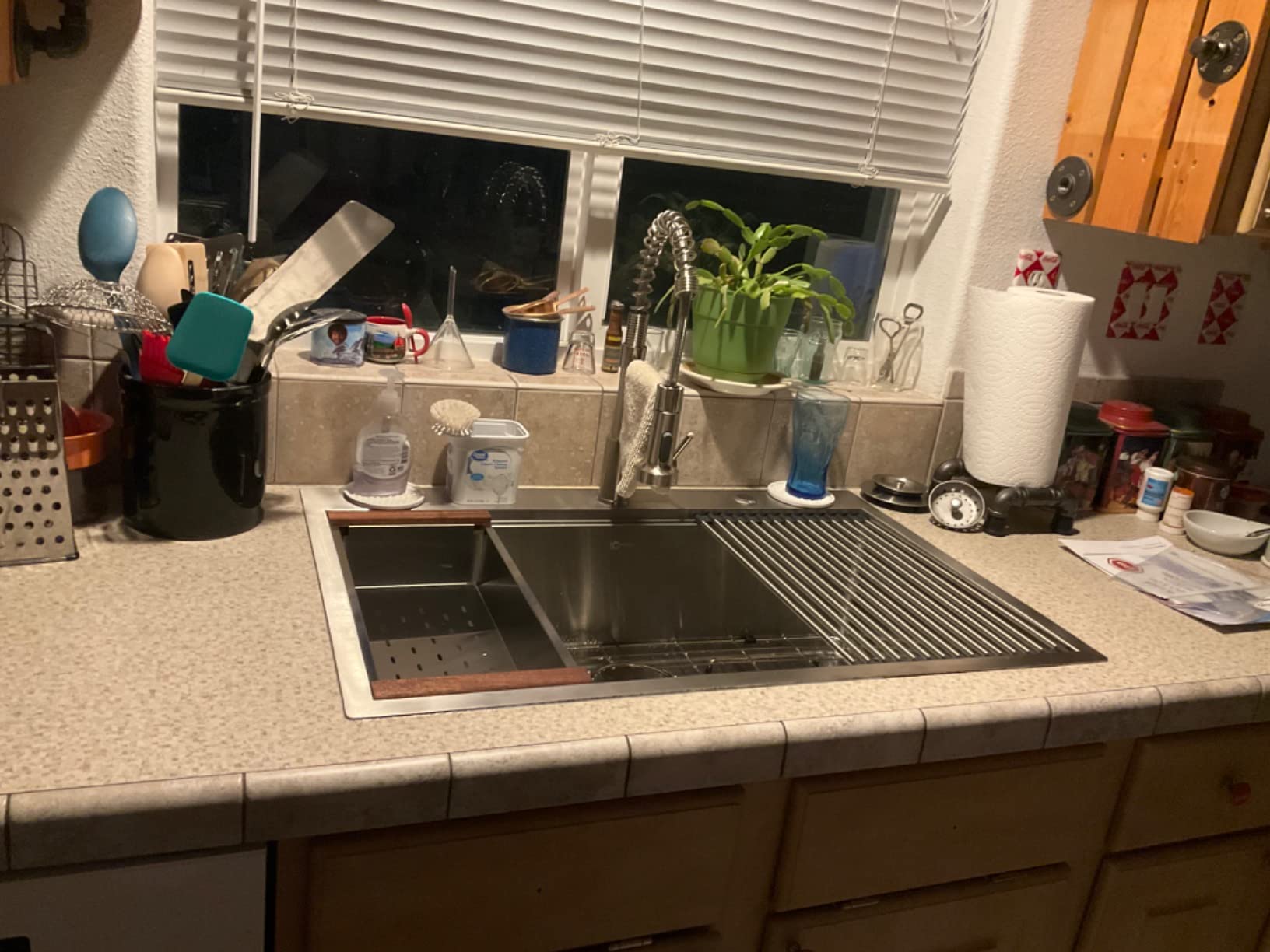 21 Inch Outdoor Kitchen Sink Drop In Workstation with Faucet Dust Lid Bar Prep Sink 16 Gauge Stainless Steel Small RV Premium Single Bowl, LOF-LKD0221 customer photo 2