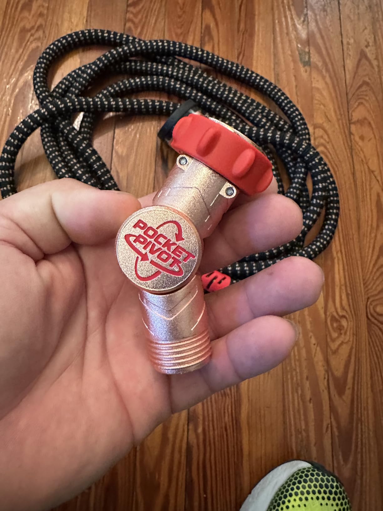 Pocket Hose Copper Head 50 FT Expandable Garden Hose, Pocket Pivot, Nozzle | 10-pattern thumb-control nozzle, 360° swivel, no-kink, 3X stronger jacket, 650 PSI anti-burst, lead-free, drinking water safe customer photo 2