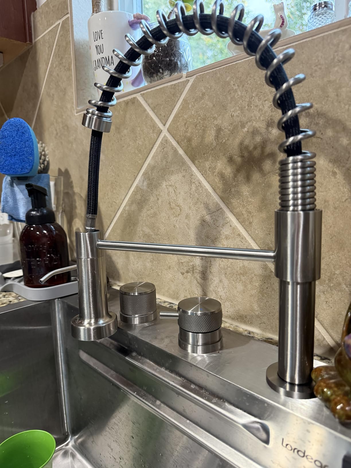 Lordear Drop In Outdoor Kitchen Sink Workstation with Pull-out Faucet 21