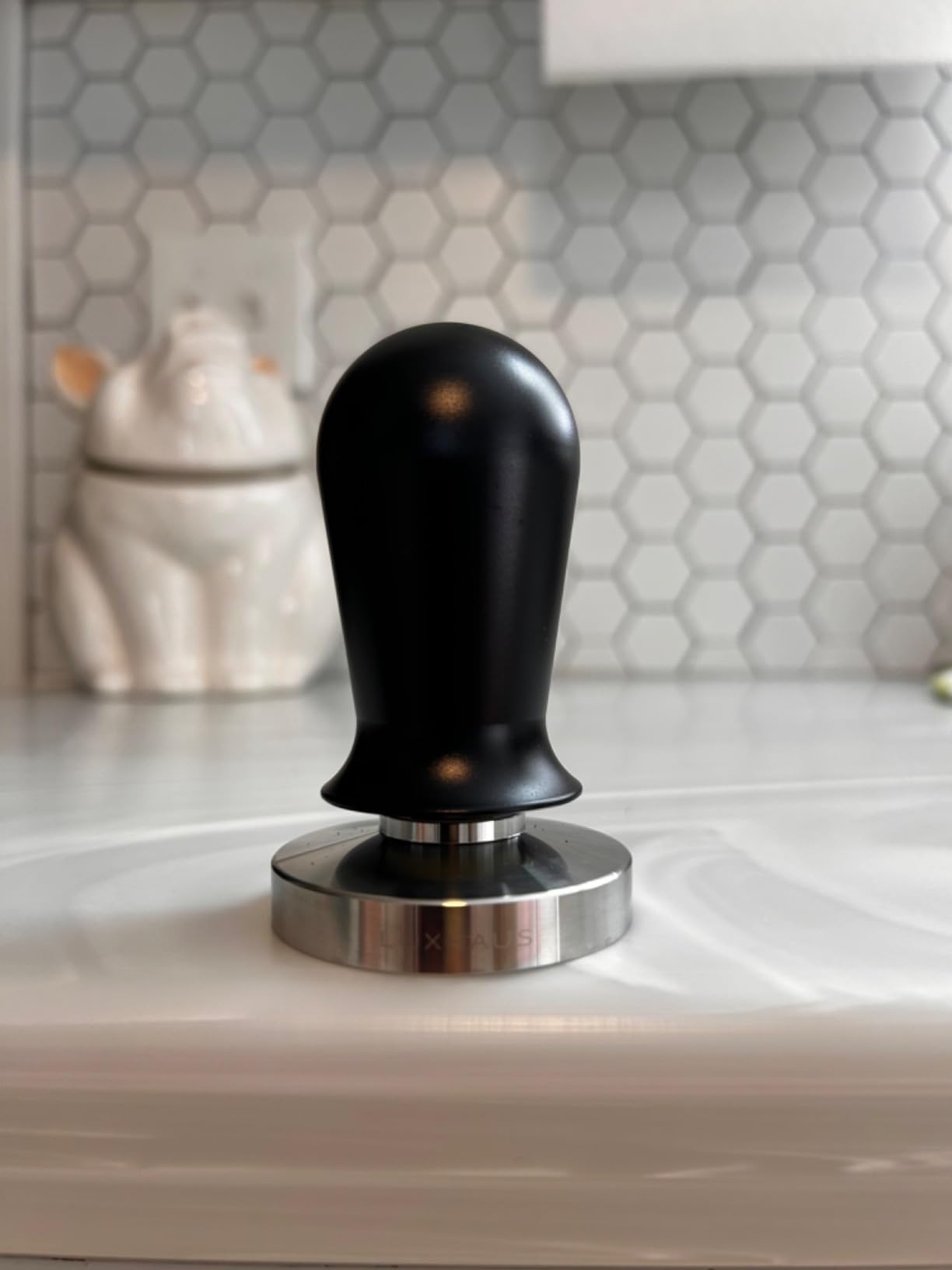 LuxHaus 58mm Calibrated Level Tamper for Espresso Machine with Spring Loaded 100% Flat Stainless Steel Base customer photo 1
