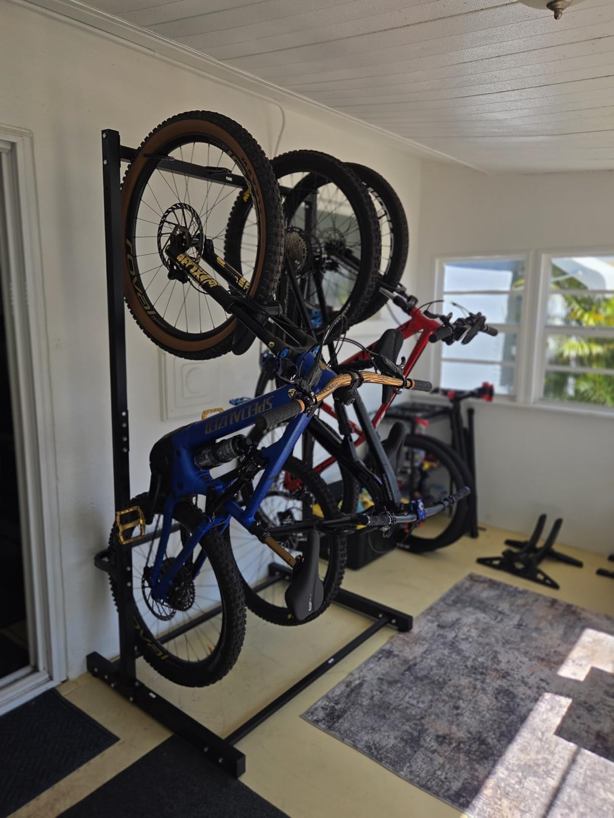 Ultrawall Freestanding Bike Rack, Vertical Bike Storage Stand for Garage | Indoor Bicycle Organizer, Holds Up to 4 Bikes customer photo 1