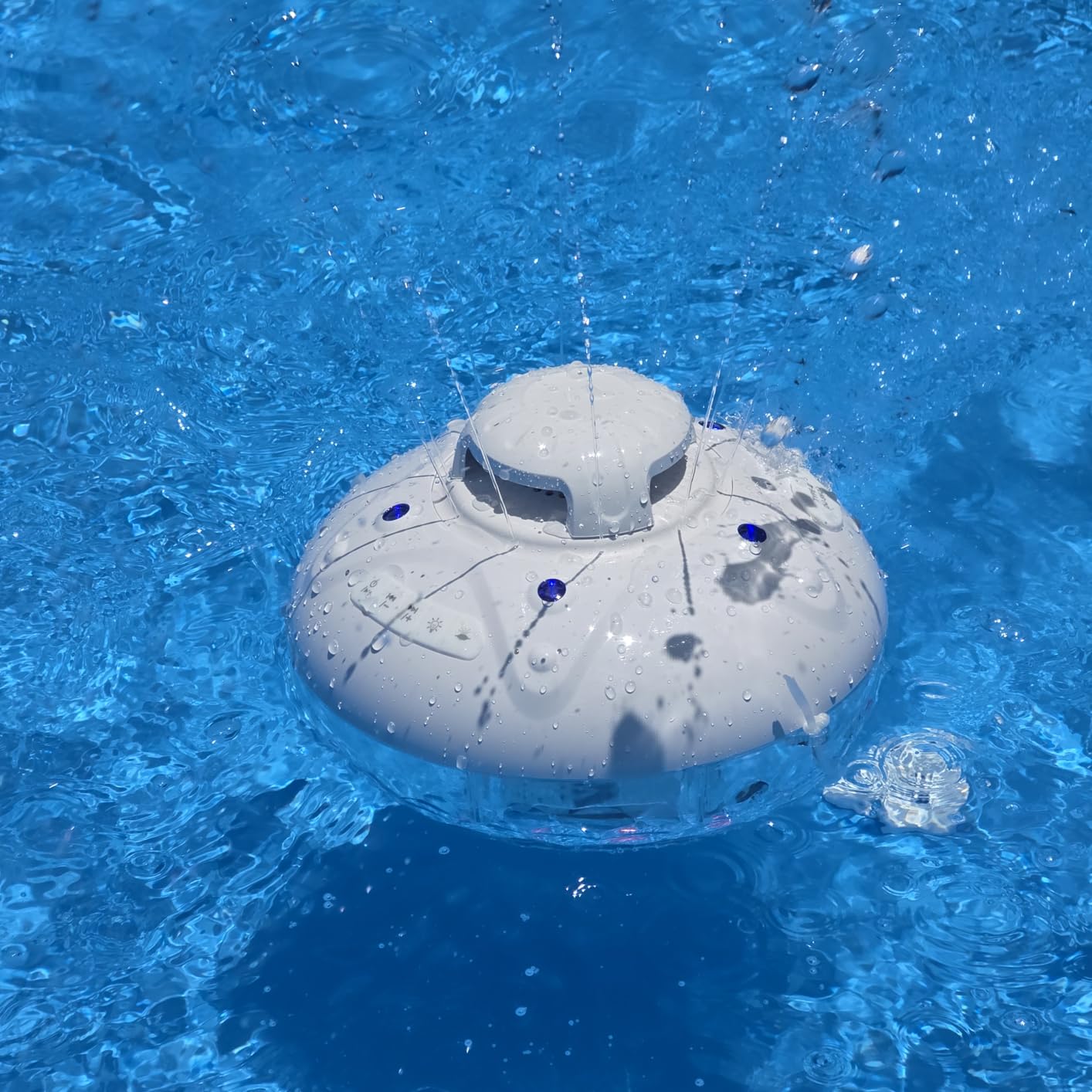 KingSom 3 in 1 Bluetooth Pool Speaker with Pool Fountain Light, White customer photo 1