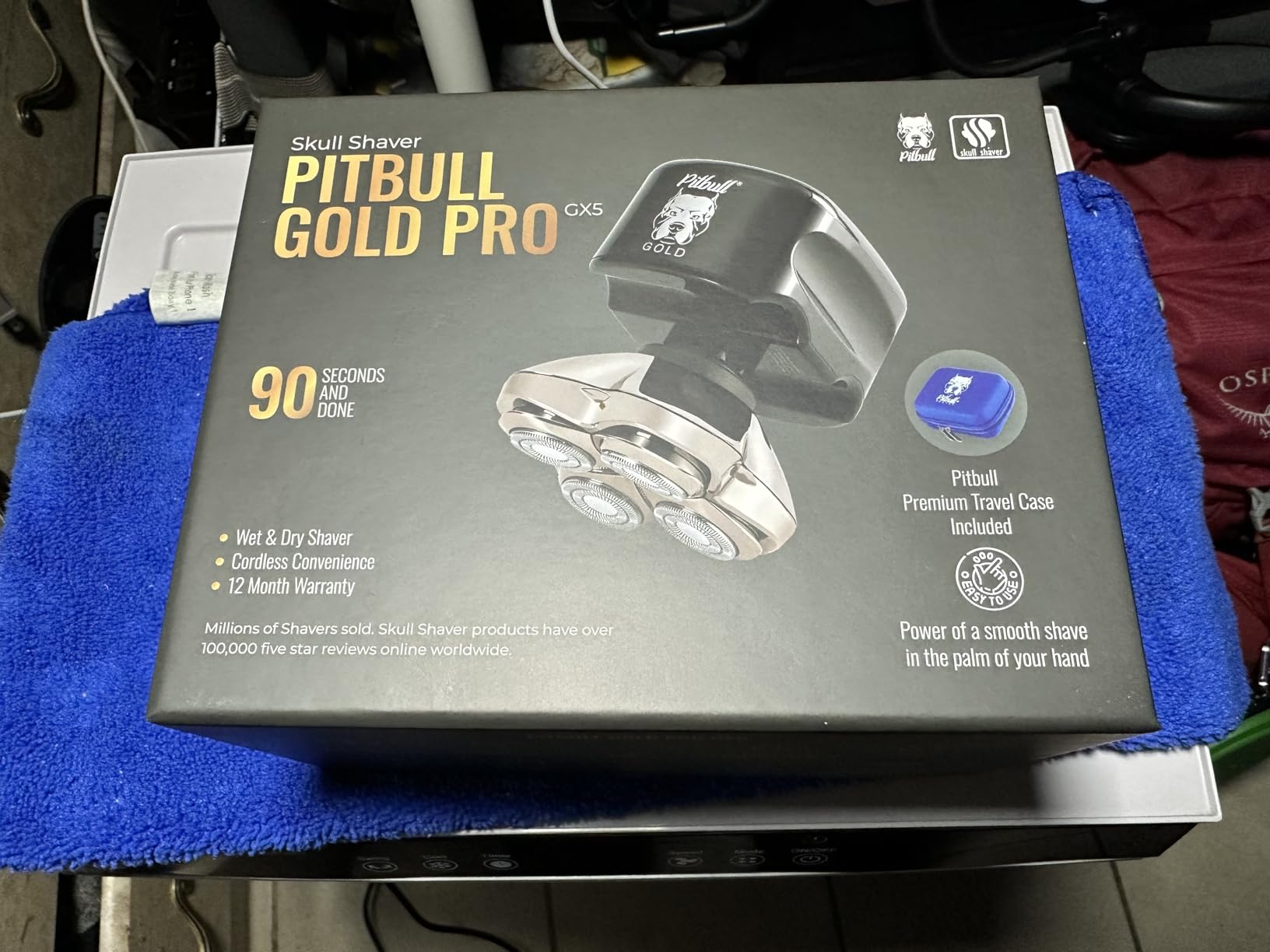 Skull Shaver Pitbull Gold PRO GX5 - Head & Face Shaver for Bald Men | Cordless Wet/Dry Rotary Razor customer photo 1