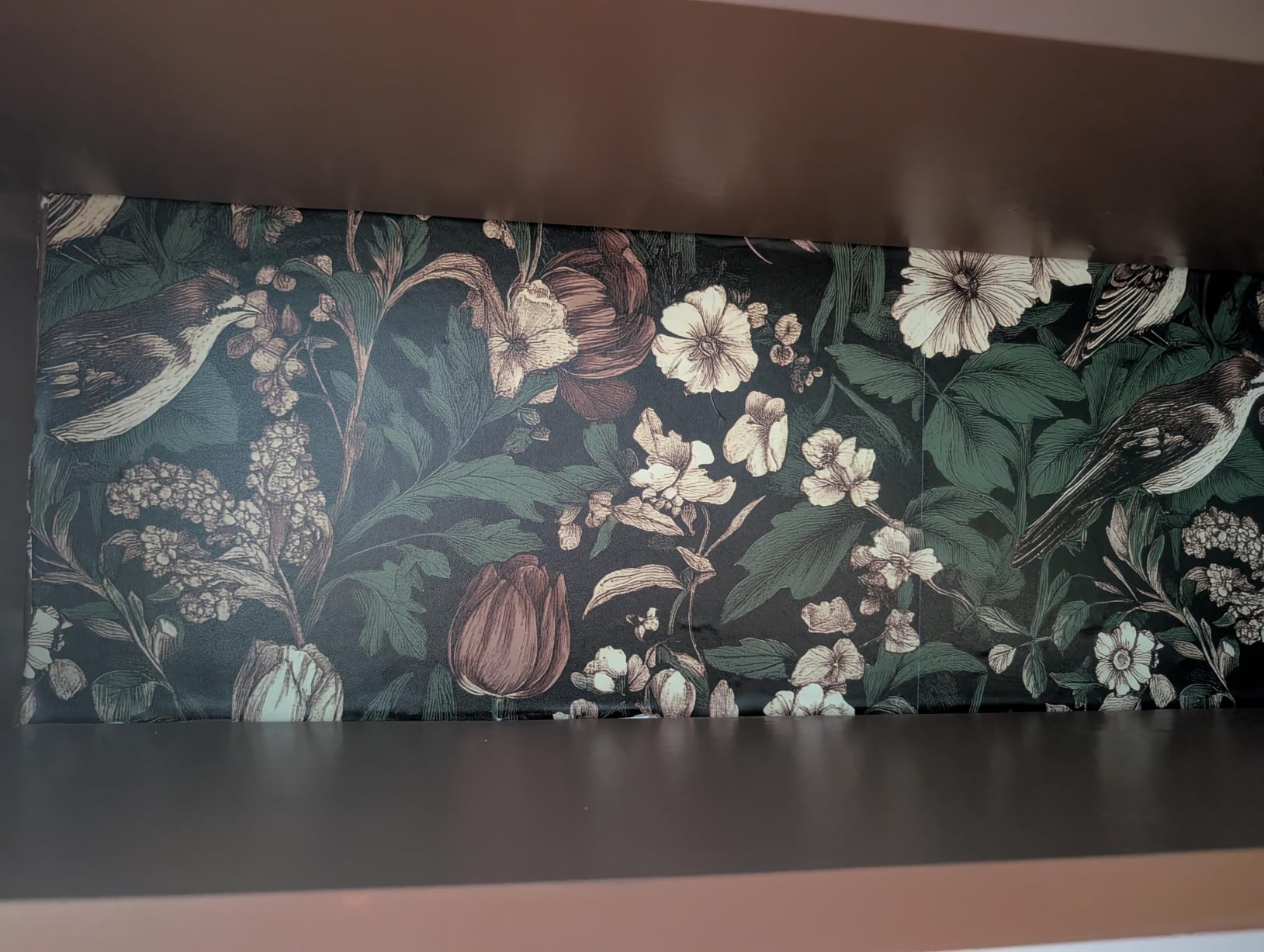 Erfoni Bird Floral Peel and Stick Wallpaper Vintage Contact Paper for Walls | 17.3