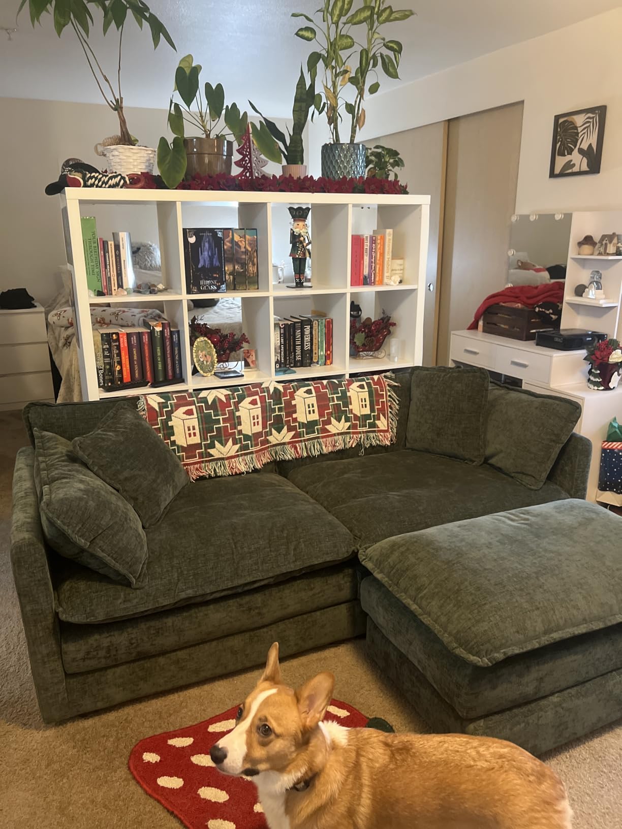 GNIXUU Oversized 7 Seater Modular Sectional Sofa, Deep Seat Cloud Couch | Camel Sectional Couches for Living Room, Spacious Space, Home Theater, V Shaped, 2 Movable Ottomans, Chenille Fabric customer photo 1