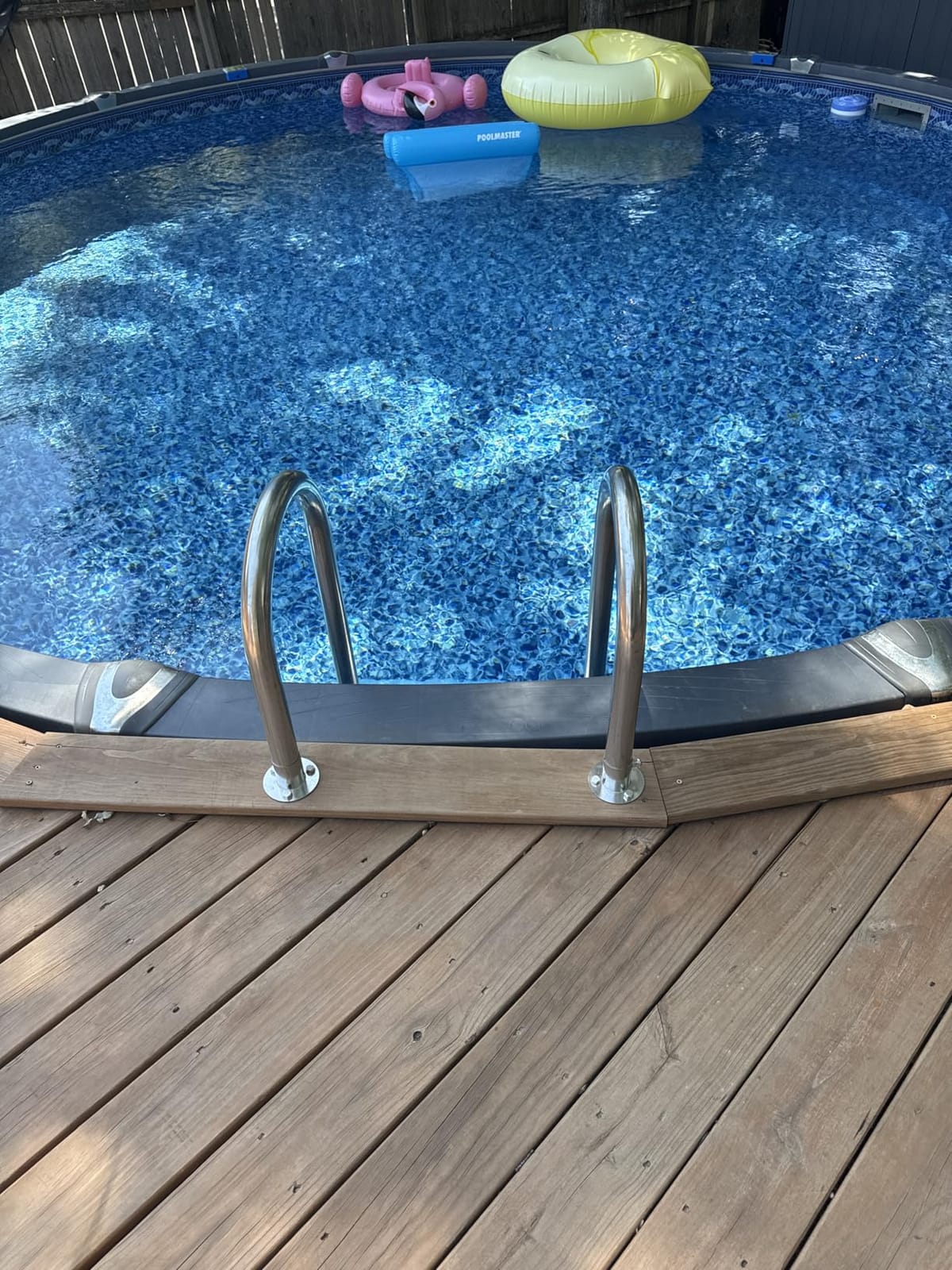 VEVOR Swimming Pool Ladder, 4-Step Double Handrails Stairs with Non-Slip Heavy Duty Steps, Stainless Steel Load Capacity 265 lbs, for 54 in Inground Pools with Mounted Deck Board Indoor & Outdoor customer photo 1