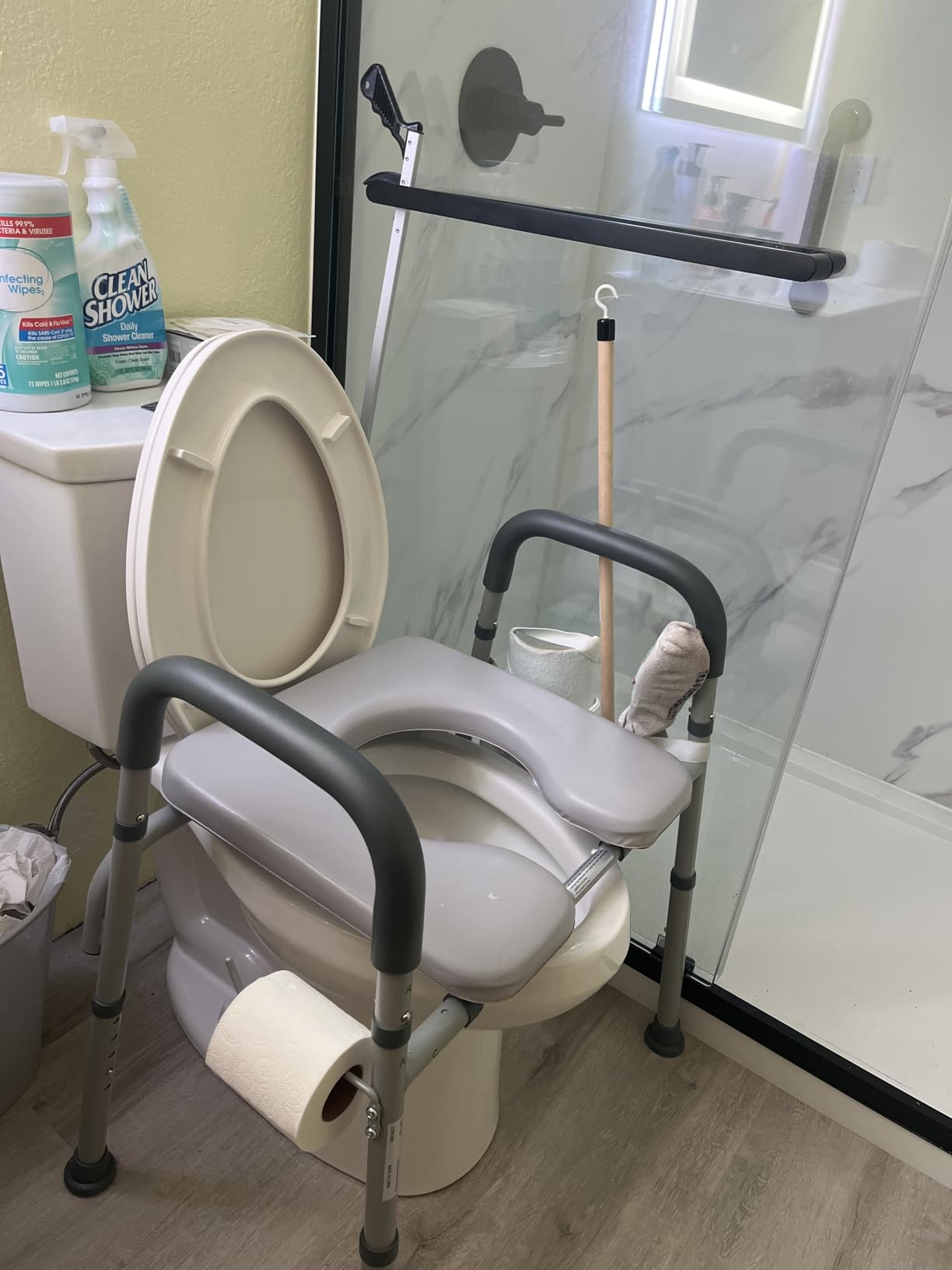 Medical King Toilet Seat Riser for Seniors, Adjustable, Gray, Heavy Duty up to 400 lbs customer photo 2