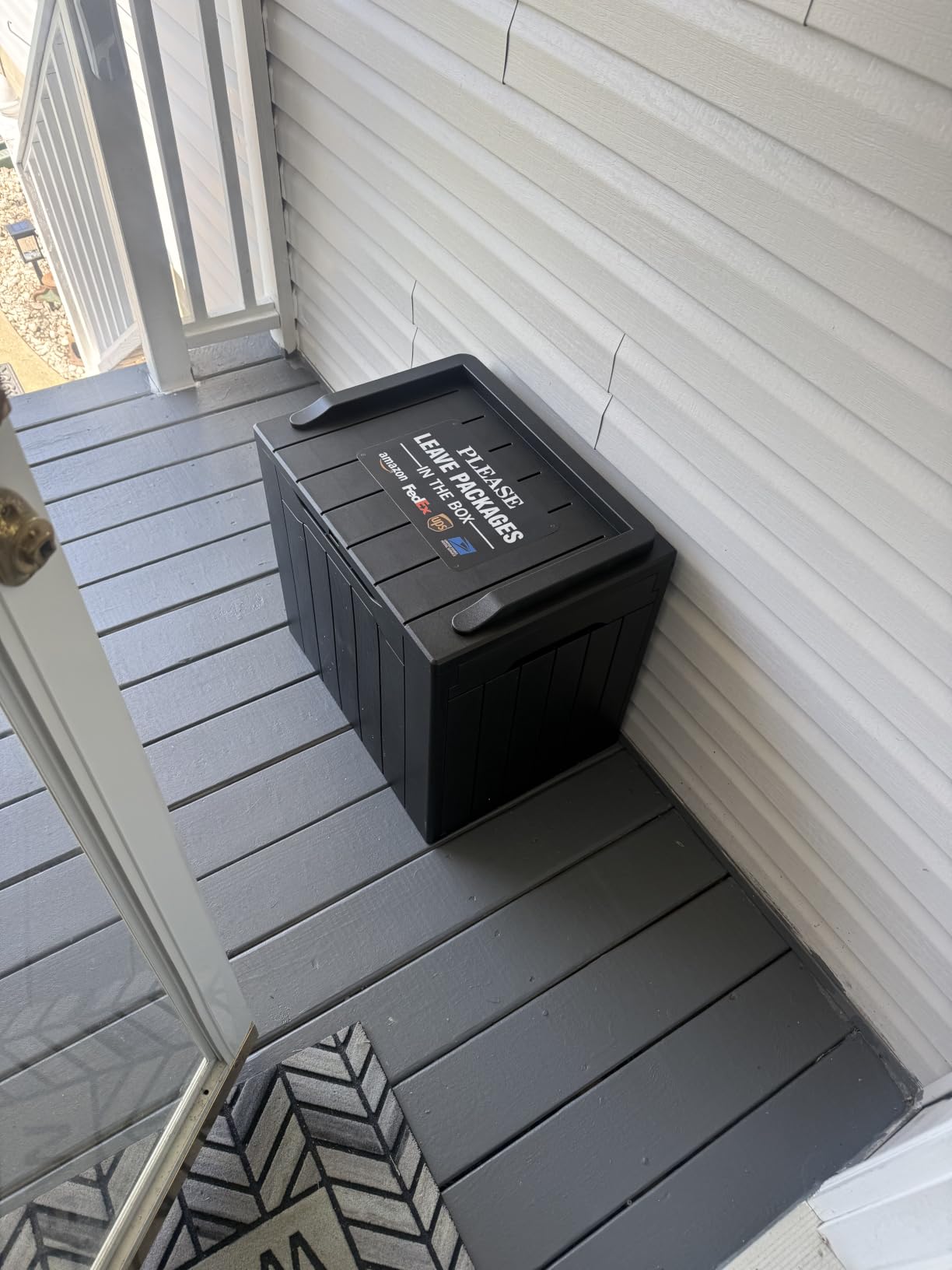 Devoko 78 Gallon Deck Box, Waterproof Resin Outdoor Storage Box | Outdoor Storage Bench Lockable for Outside and Patio Furniture, Garden Tools and Pool Supplies customer photo 1