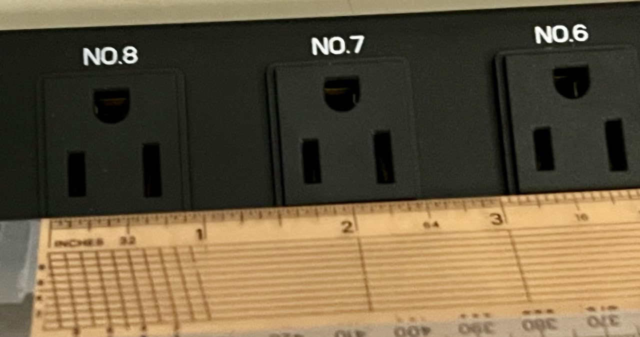 HHSOET 8 Outlet PDU Power Strip, 1U Rack Surge Protection, 6FT, Black, 1 | Metal Mountable Outlet with Independent Switch, for Network Server Audio Equipment Racks, 1200J customer photo 2