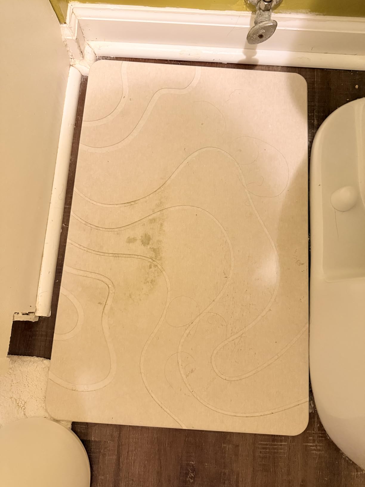 Stone Bath Mat for Bathroom, Diatomaceous Earth Shower Mat Quick Dry, White | Fast Drying, Super Absorbent, Non-Slip, Easy Maintenance, Easy to Clean, Sustainable Material customer photo 1