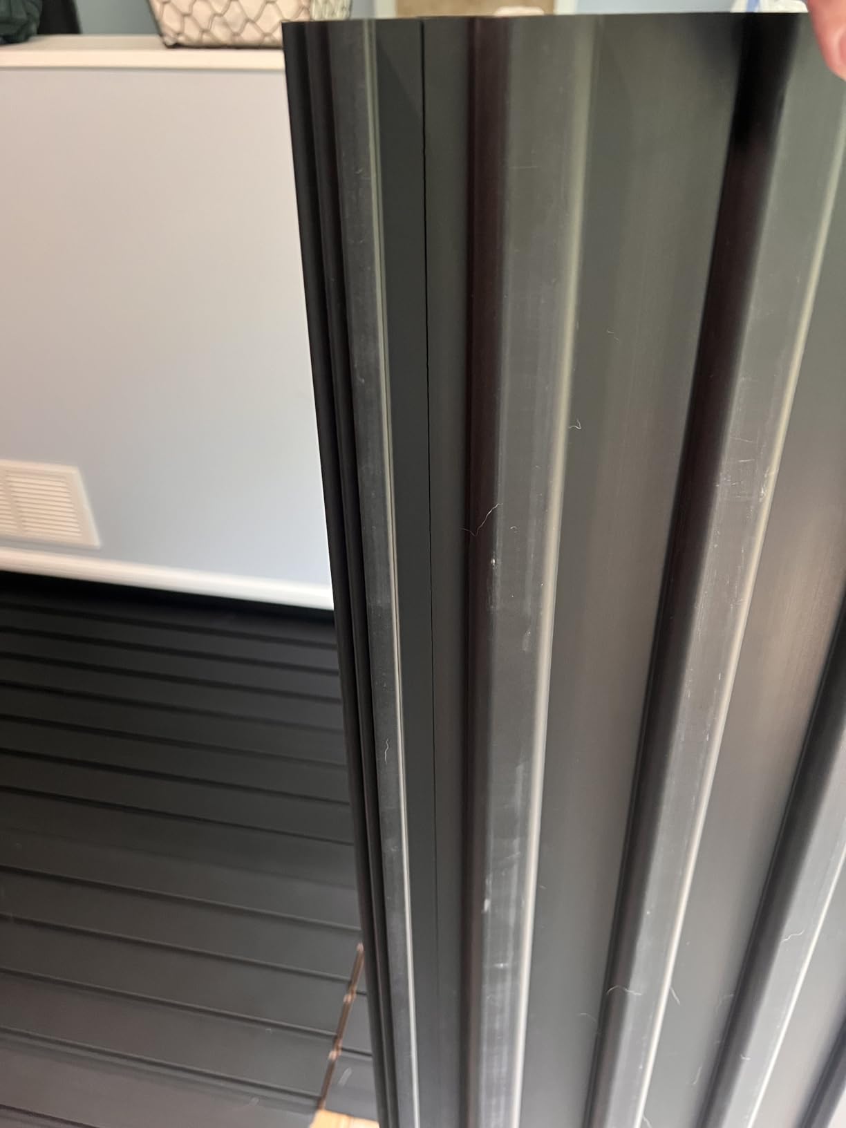 VEVOR Slat Wall Paneling, 8 x 4 ft, PVC Garage Slatwall without Accessories, Black Slat Wall Easy-to-Install Adjustable Slatwall Panel with Coupling Structure & DIY Cutting, Fits for Storage & Display customer photo 2
