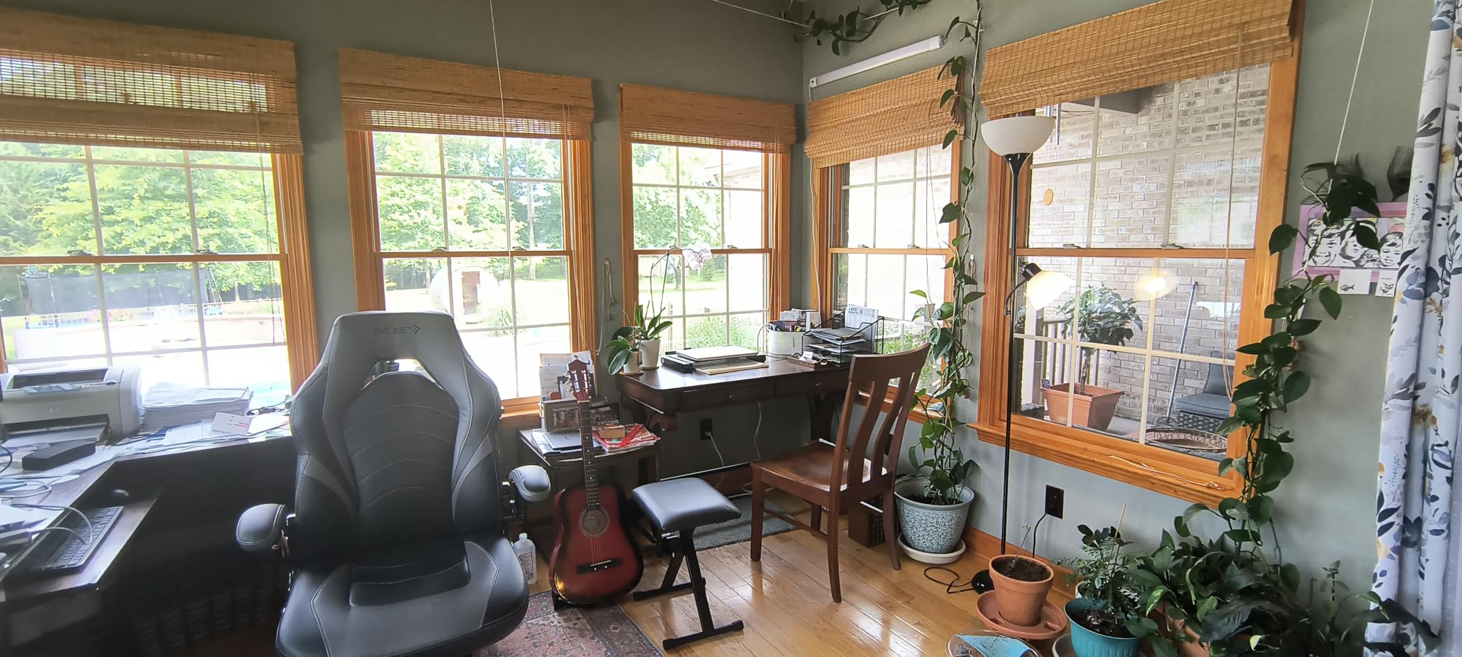 Traditional Wood Writing Desk with 2 Drawers, 47