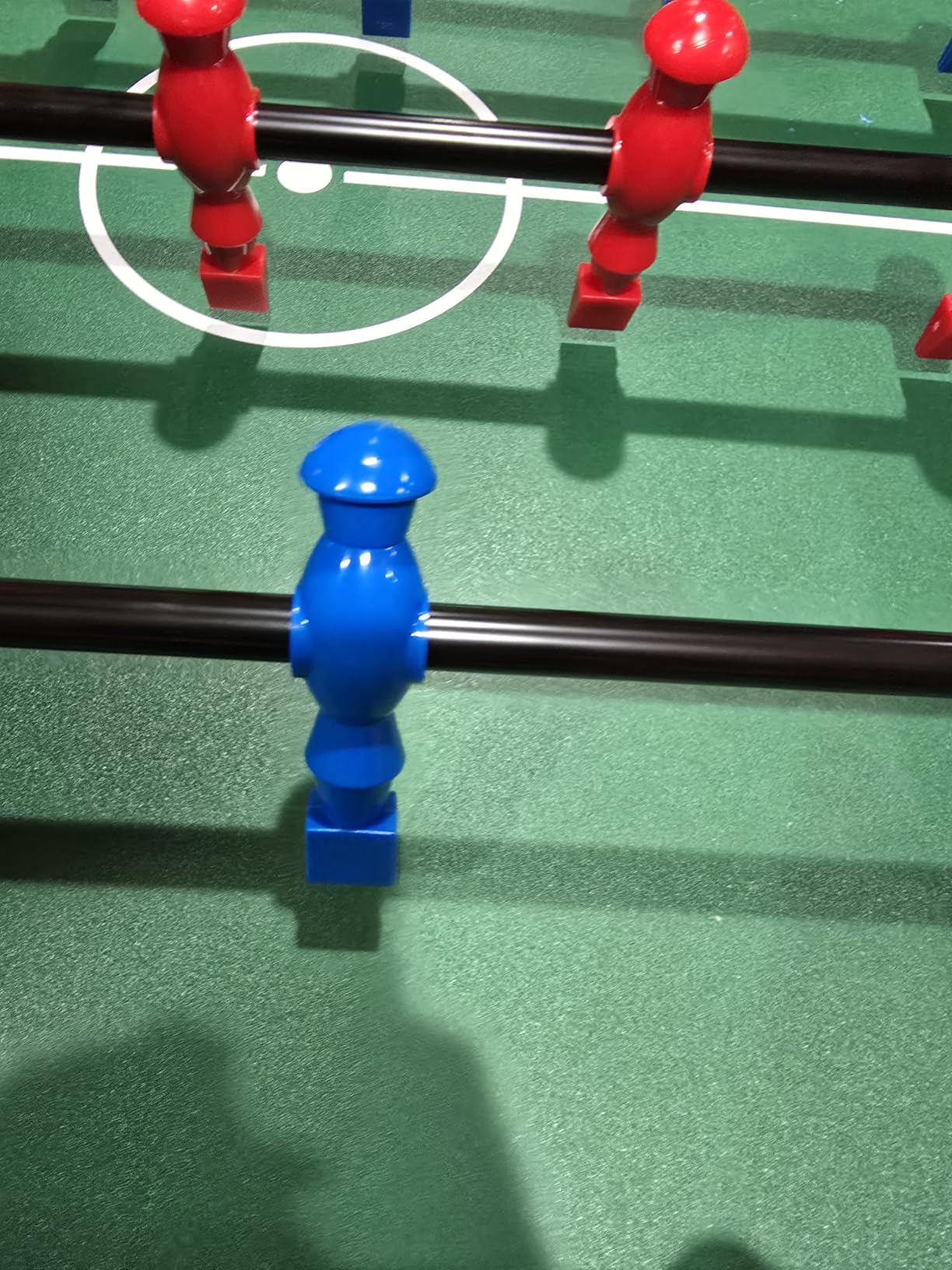 Amazon Basics 48-Inch Foosball Table Soccer Game Room Size with 4 Balls and 2 Cupholders, Oak customer photo 1