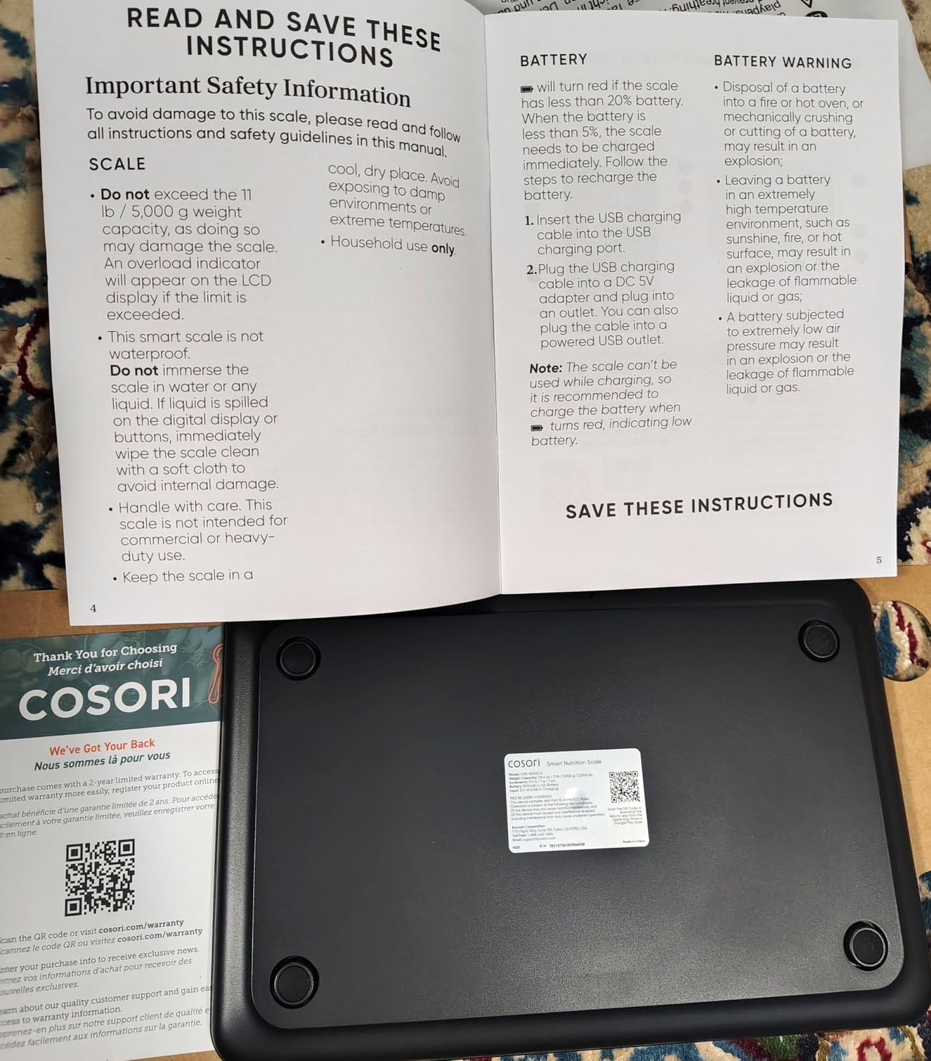 Cosori Smart Food Scale with Nutritional Calculator, USB Rechargeable, 11lb | AI Food Scan, Barcode Scan, 50 Food Preload, Free APP with 19 Nutrients, Calorie & Macro Tracking for Weight Loss customer photo 1