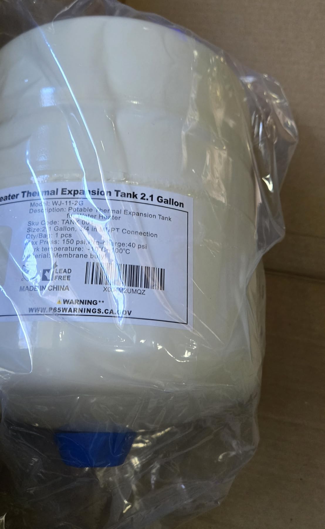 1Pcs EFIELD Water Heater Expansion Tank,4.5 Gallon,3/4 in MNPT(TANK002) customer photo 2