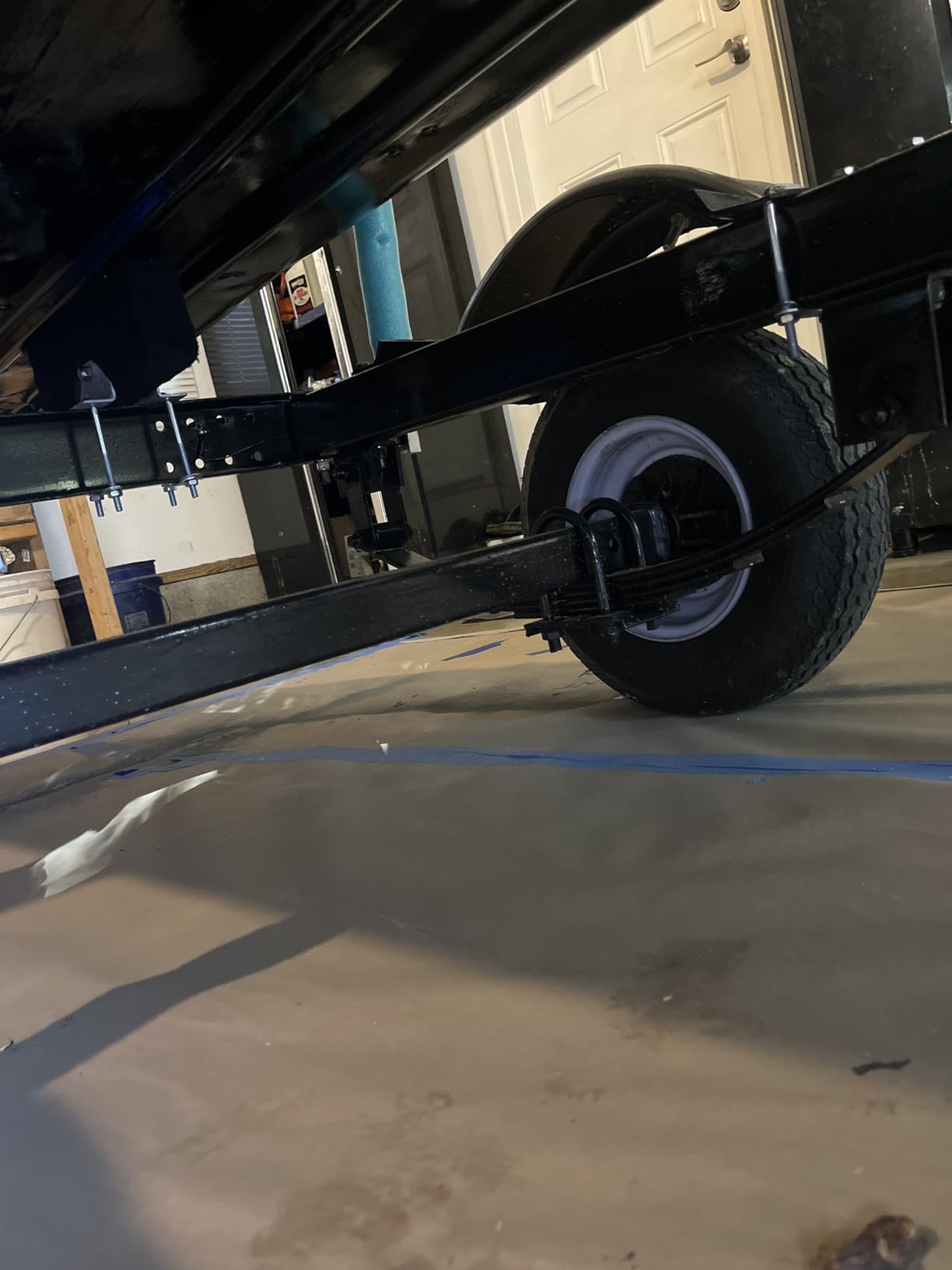 RV MURTS 2pcs 4 Leaf Trailer Spring Kit, 3500lb Single Axle Tandem Suspension, 1750lb Capacity Double Eyes Leaf Springs, U-Bolt, Hanger and Shackle Kit for Cargo, Boat Trailer Parts Replacement customer photo 2