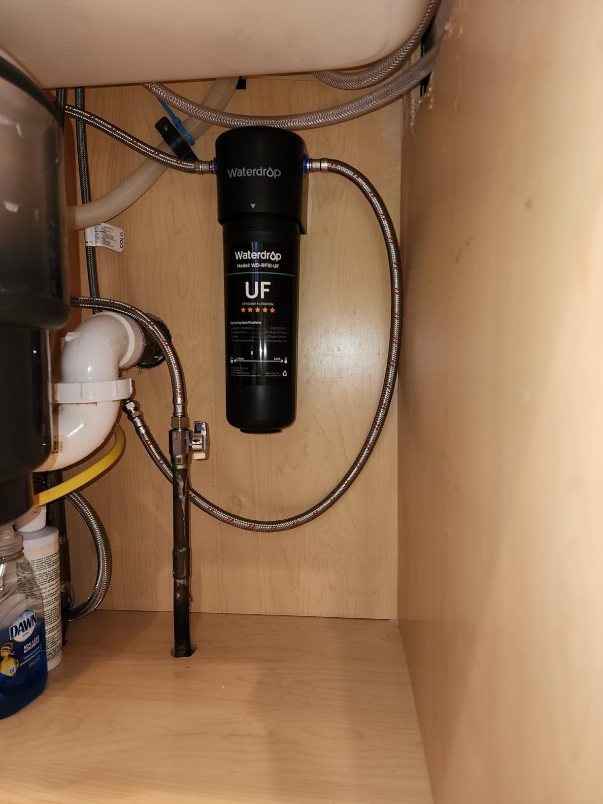 Waterdrop BFU3 Bathroom Sink Filter for Skincare, Reduces Chlorine & Scale | Reduces Skin Redness and Irritation, No Drilling Required, for Cold Water Supply Only, Time Reminder customer photo 2